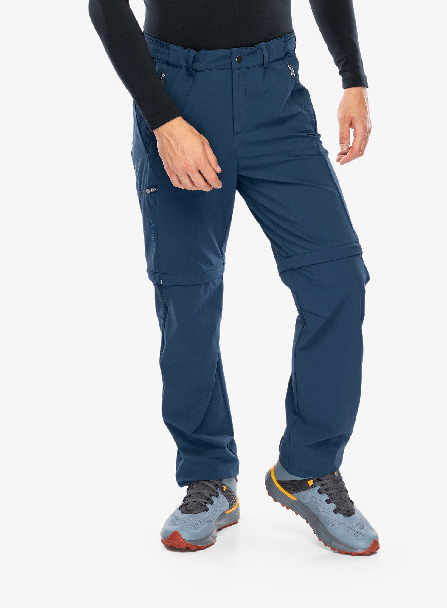 Hlače z odstranljivimi hlačnicami Vaude Farley Stretch T-Zip Pants III - dark sea