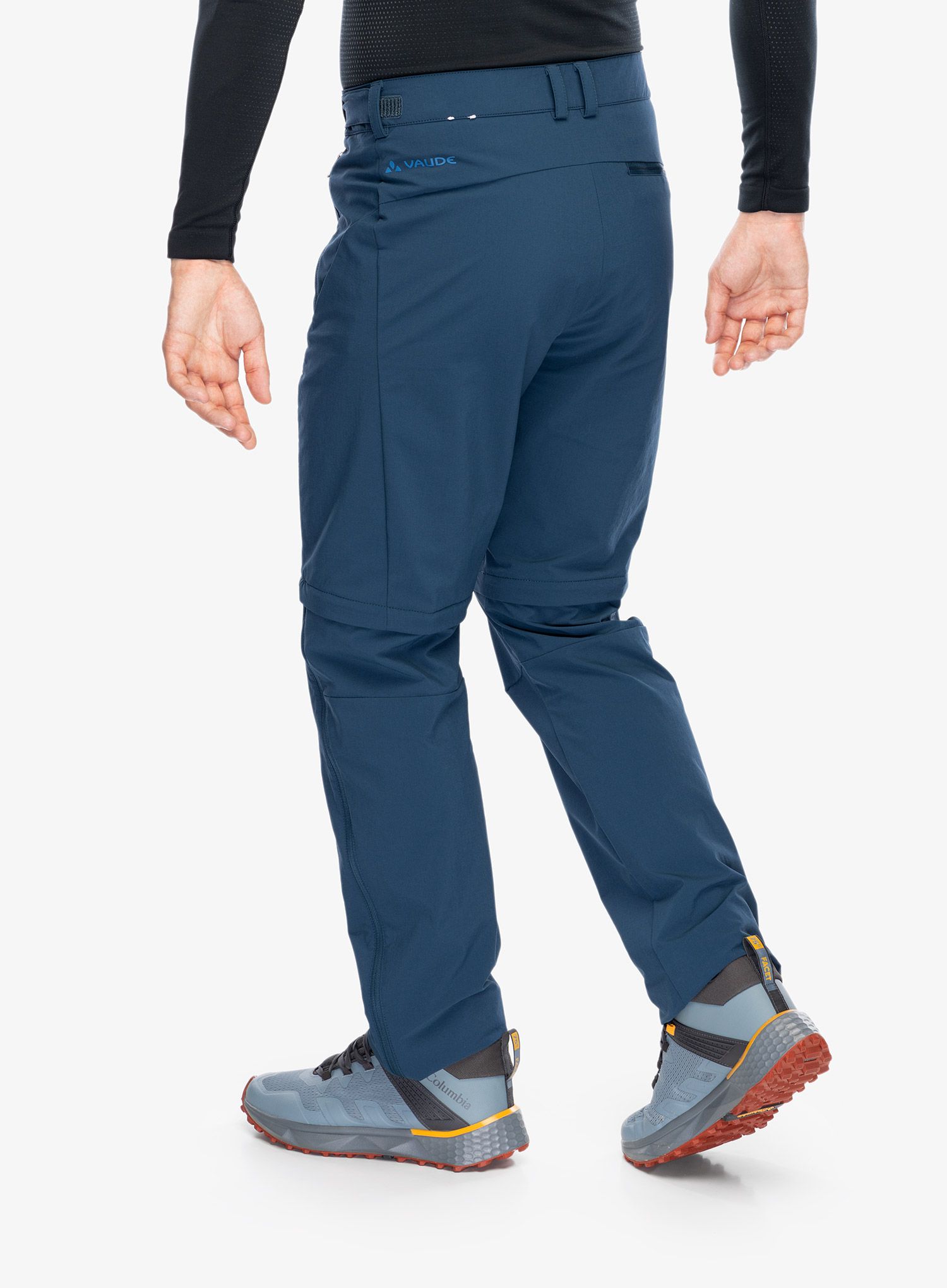 Hlače z odstranljivimi hlačnicami Vaude Farley Stretch T-Zip Pants III - dark sea
