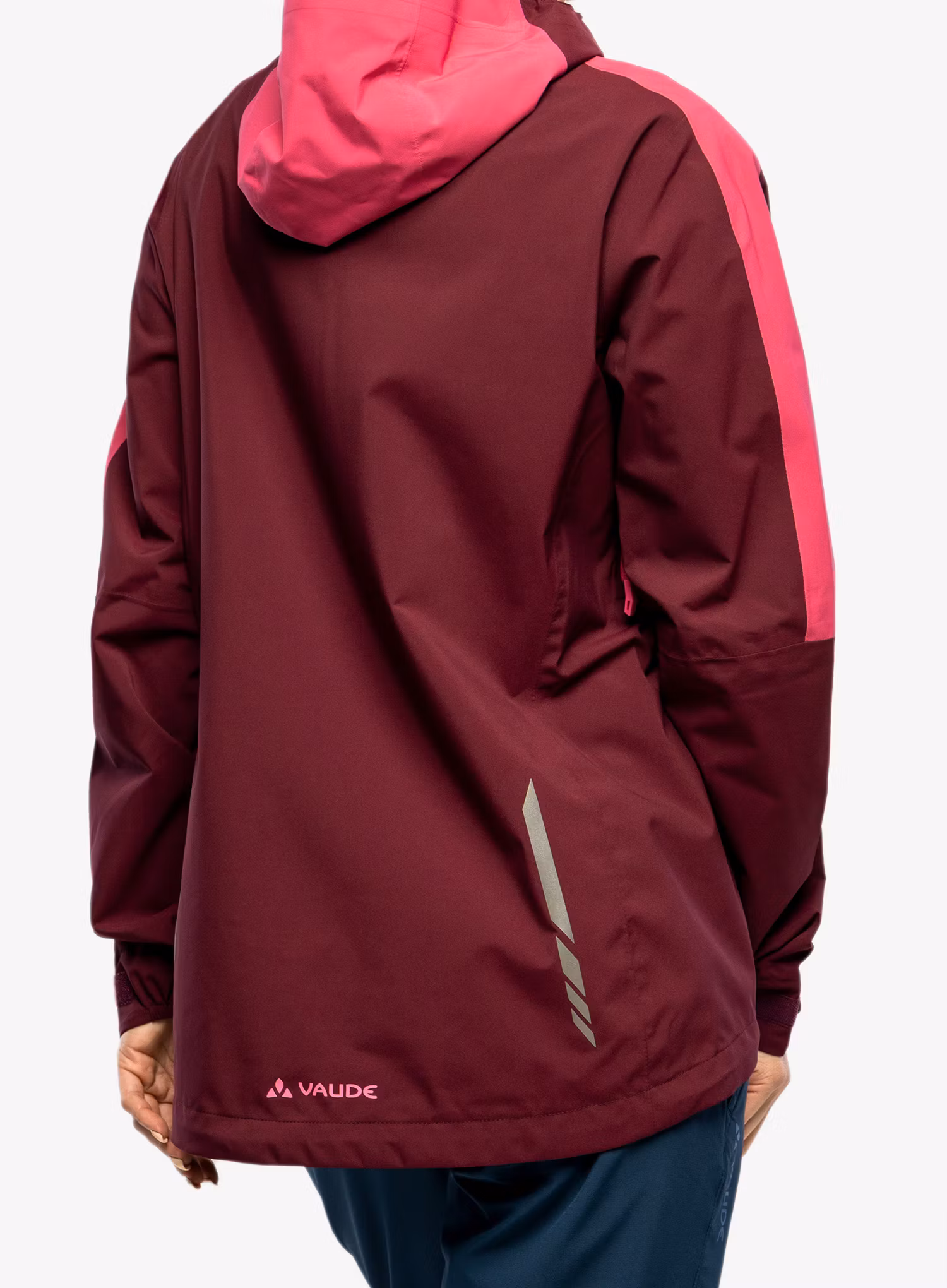 Ženska nepremočljiva jakna Vaude Moab Rain Jacket II - cassis
