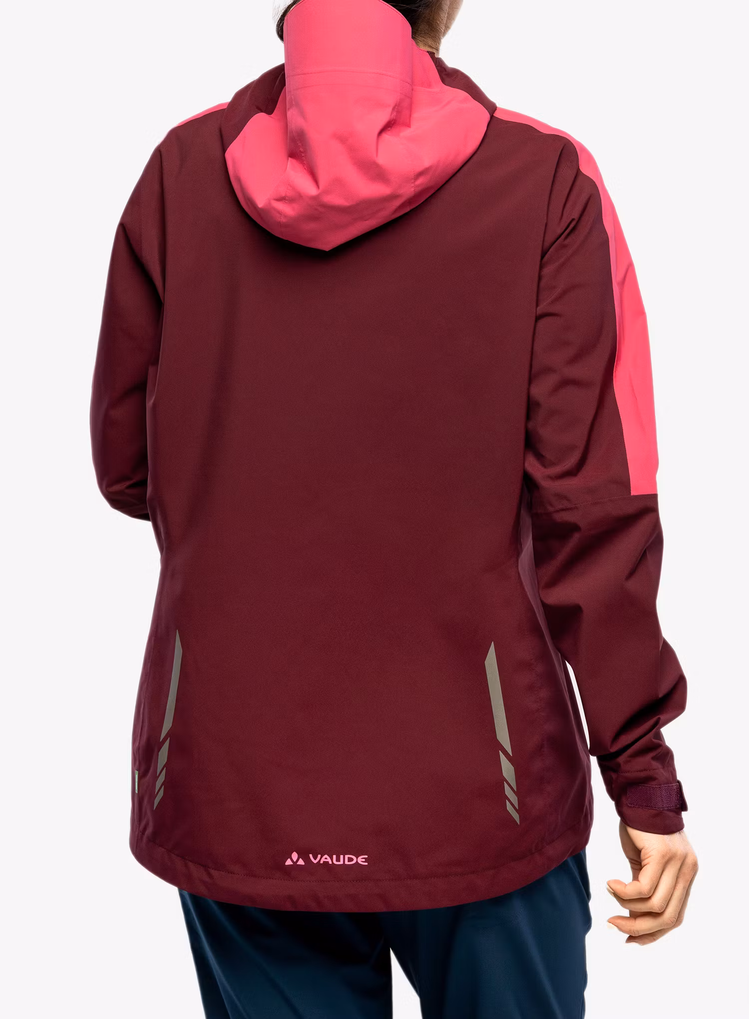 Ženska nepremočljiva jakna Vaude Moab Rain Jacket II - cassis