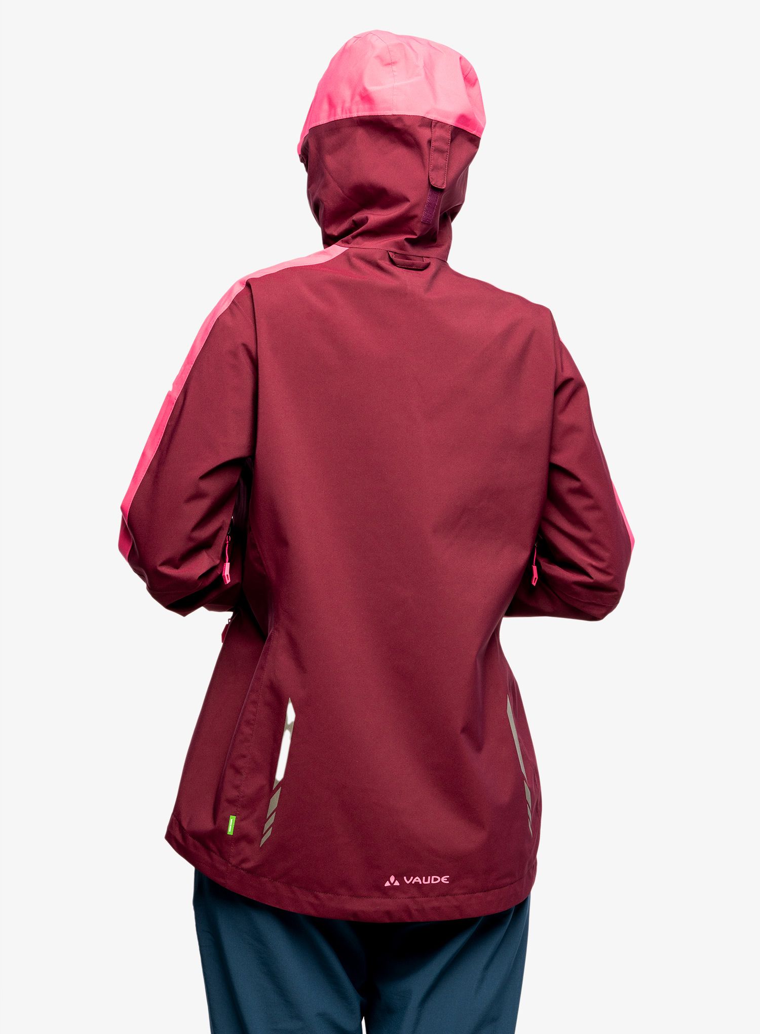 Ženska nepremočljiva jakna Vaude Moab Rain Jacket II - cassis