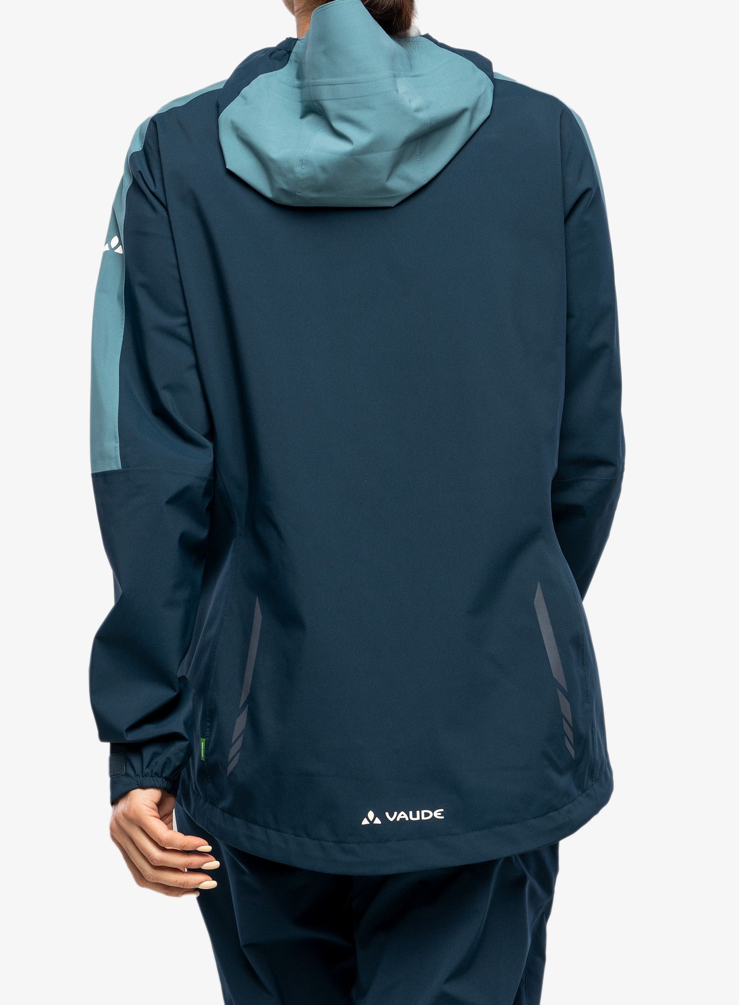 Ženska nepremočljiva jakna Vaude Moab Rain Jacket II - dark sea uni