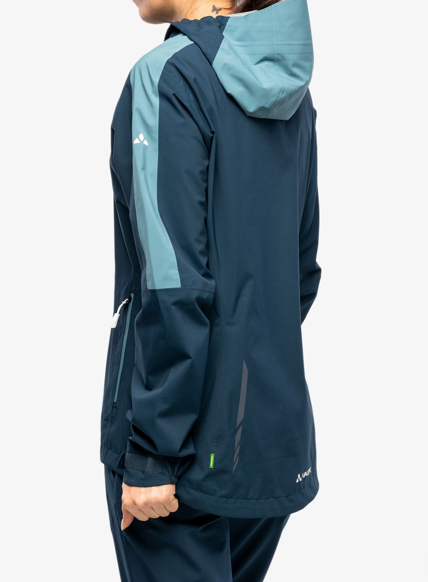 Ženska nepremočljiva jakna Vaude Moab Rain Jacket II - dark sea uni