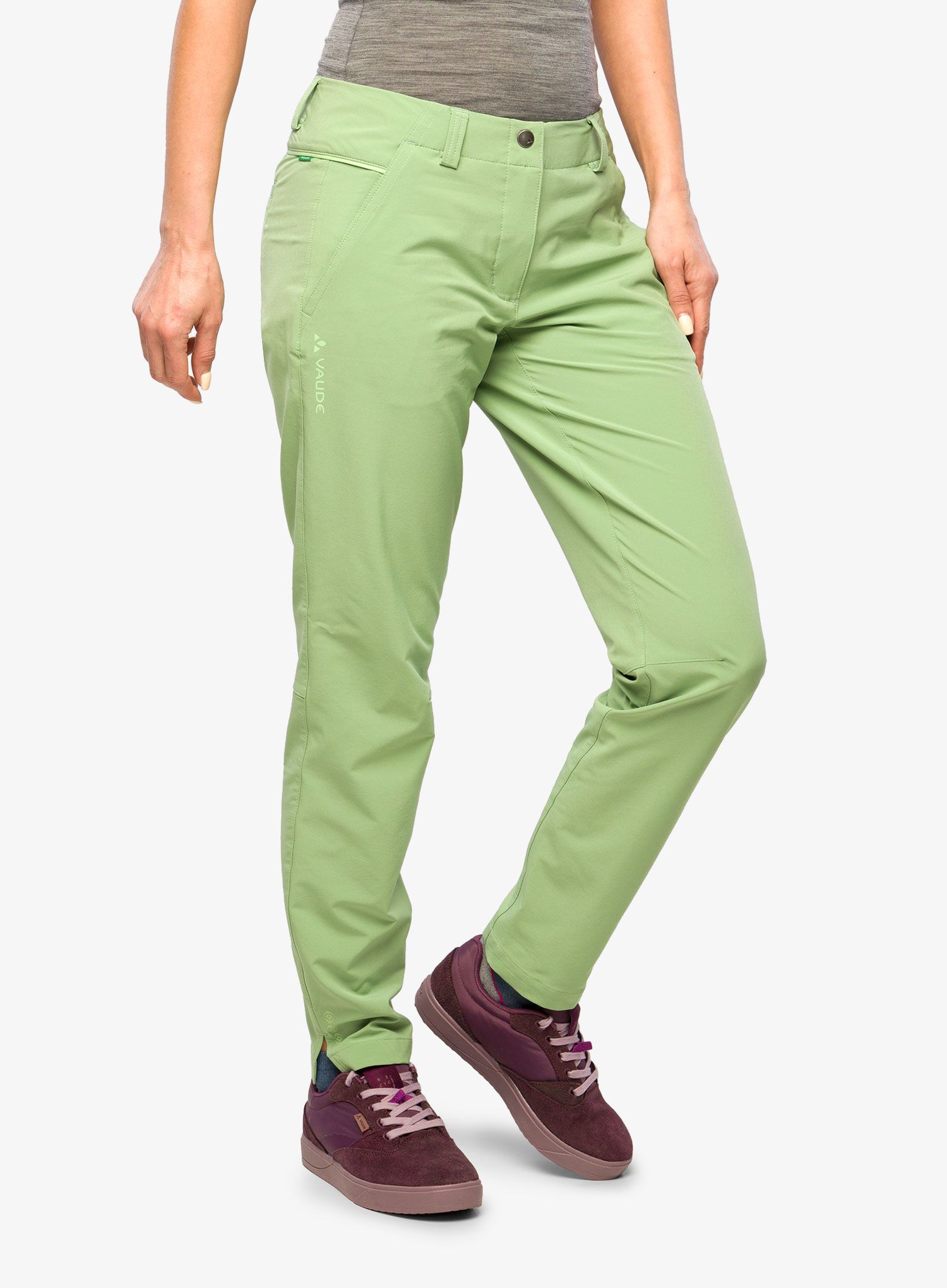 Ženske pohodniške hlače Vaude Skomer Pants II - willow green