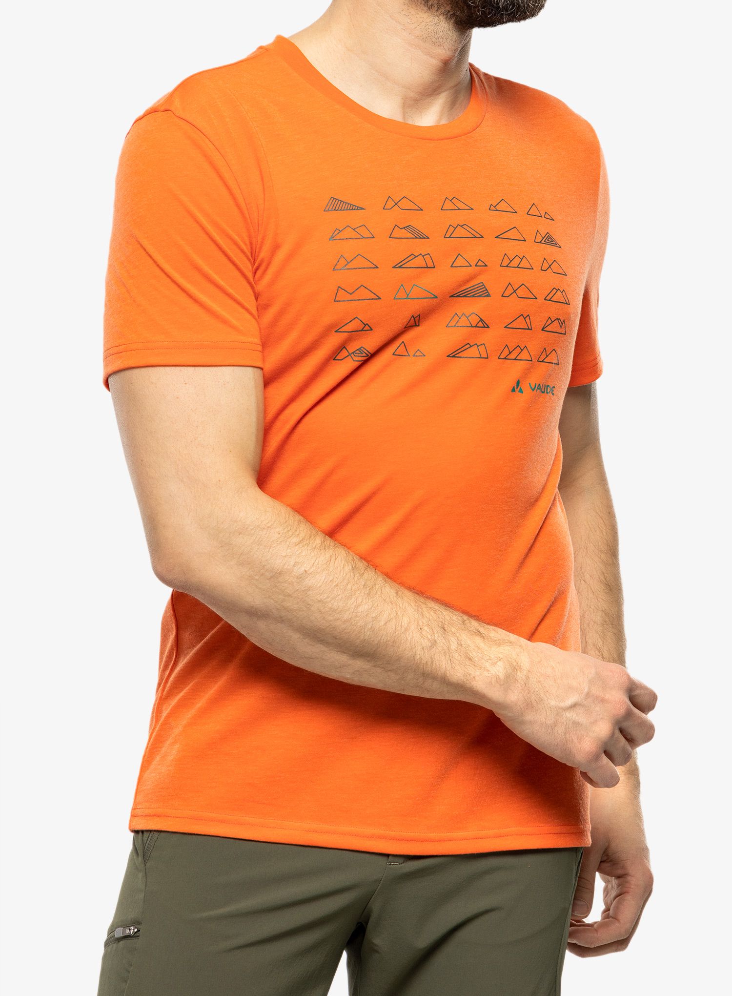 Fitness majica Vaude Tekoa T-Shirt III - glowing red/green