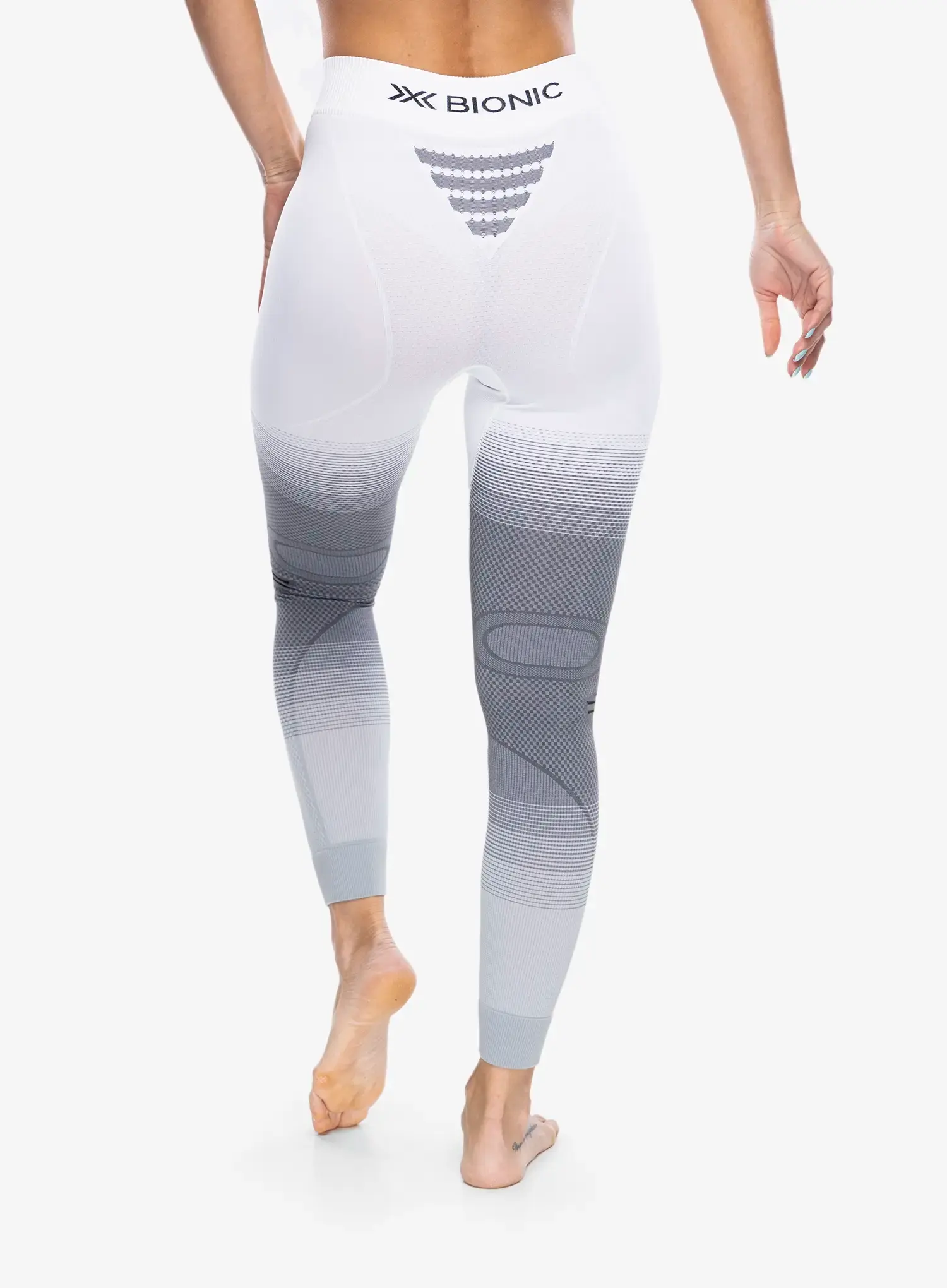 Ženske termo pajkice X-Bionic Invent Fx Pants - white/grey/light grey
