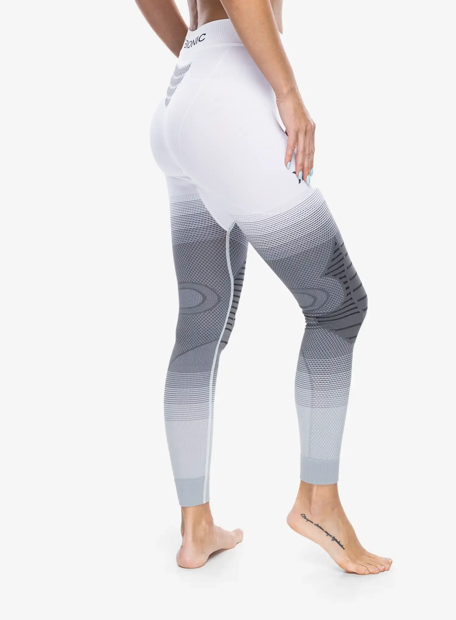 Ženske termo pajkice X-Bionic Invent Fx Pants - white/grey/light grey