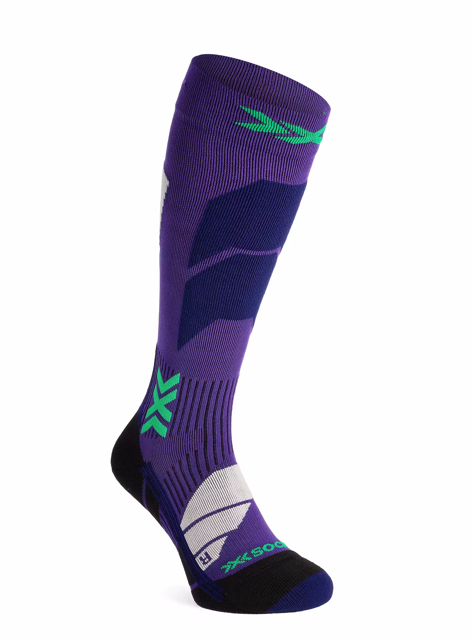 Ženske smučarske nogavice X-Socks Ski Perform OTC - deep purple/light sand
