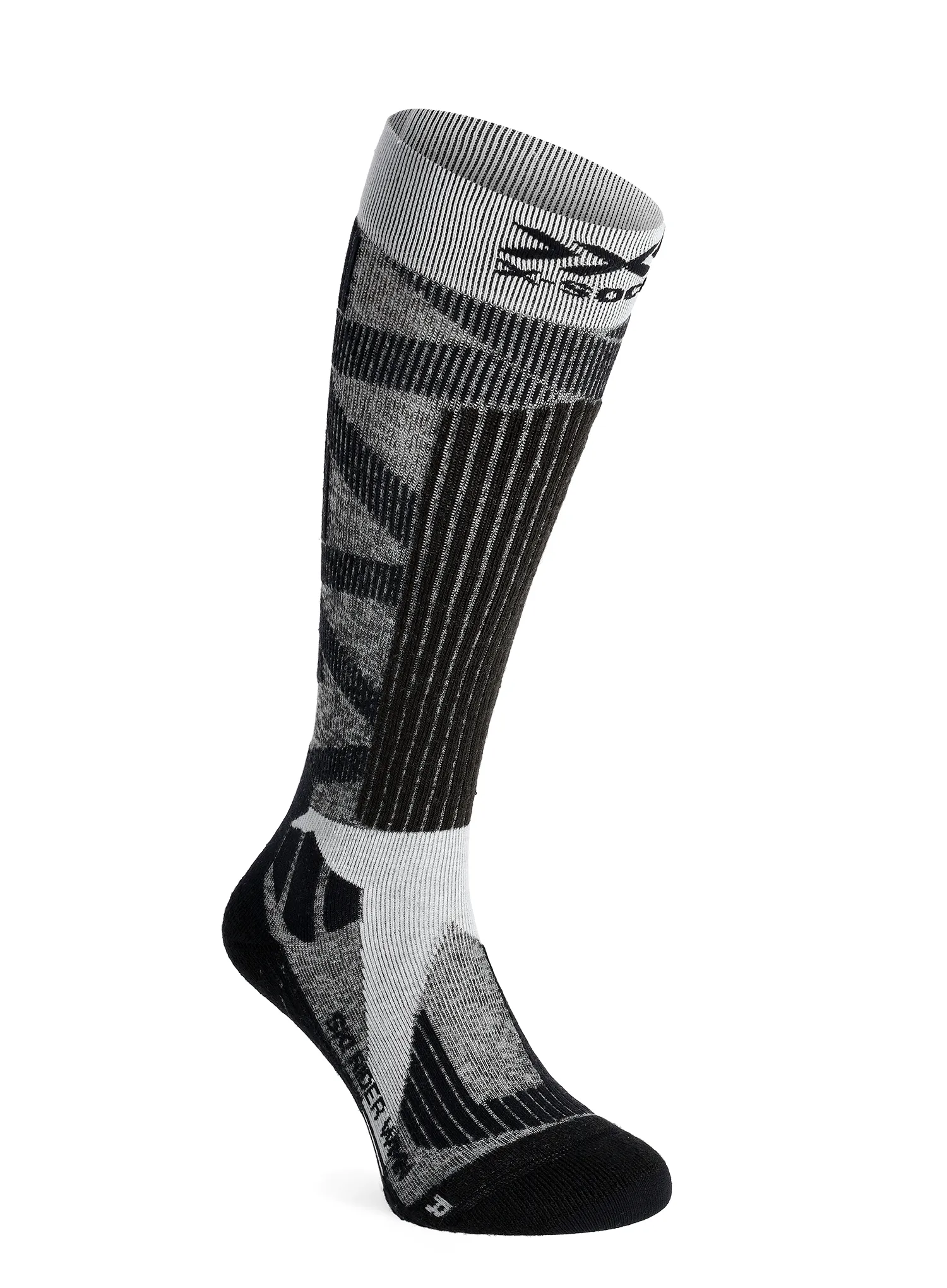 Ženske smučarske nogavice X-Socks Ski Rider 4.0 - grey melange/opal black