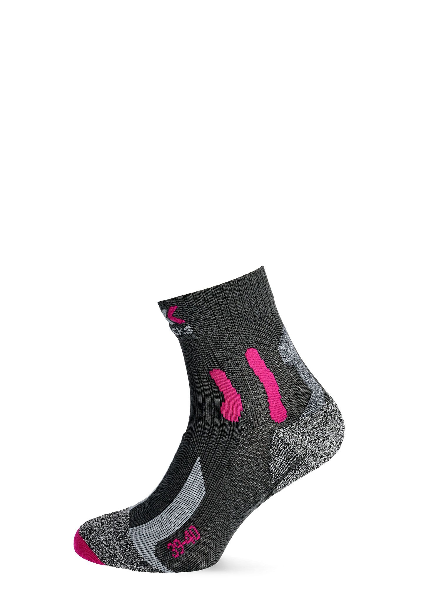 Ženske pohodne nogavice X-Socks Trek Outdoor Low Cut - anthracite/fuchsia