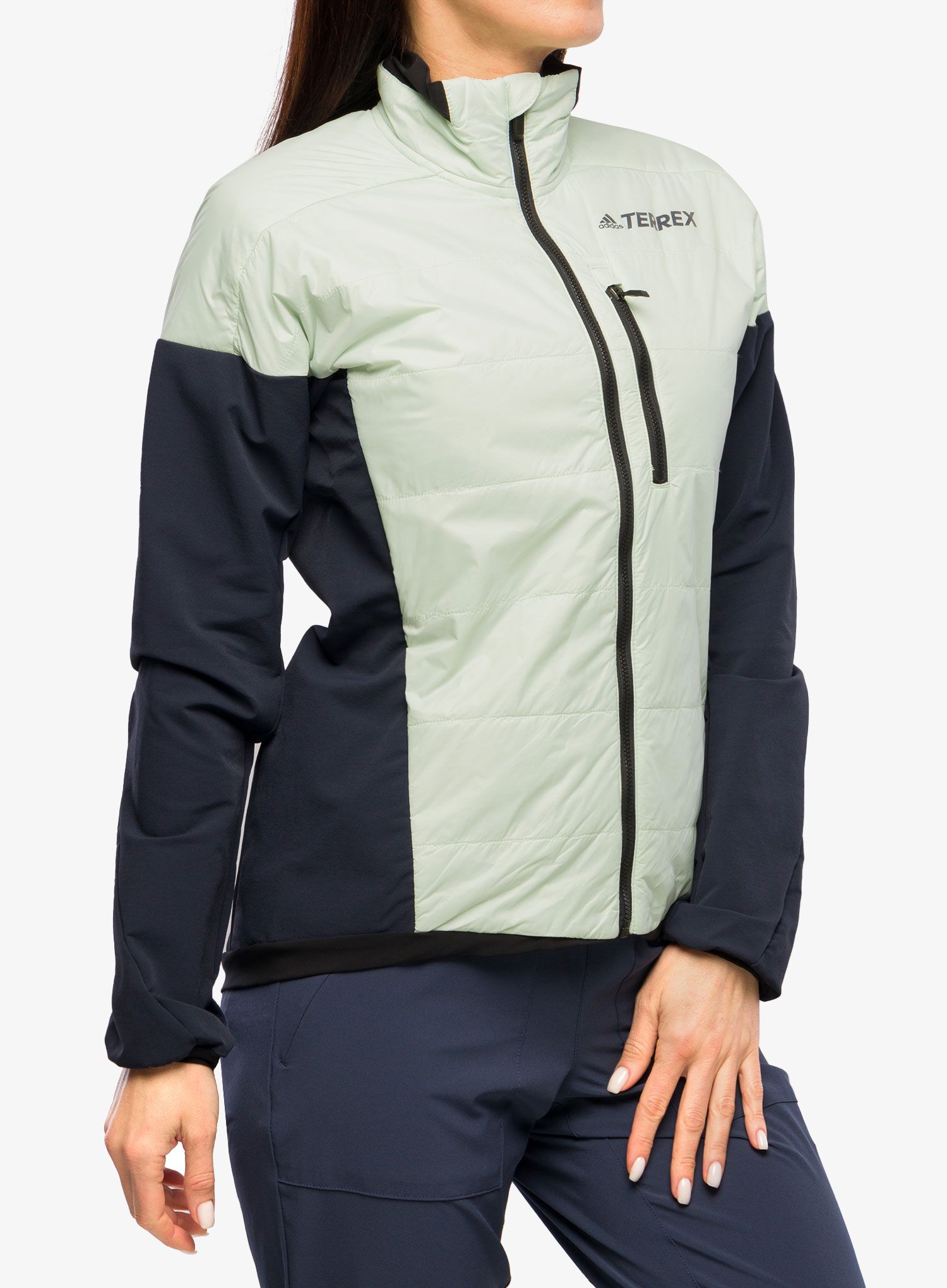 Ženska hibridna jakna adidas TERREX Hybrid Insulation Jacket - legend ink/linen green