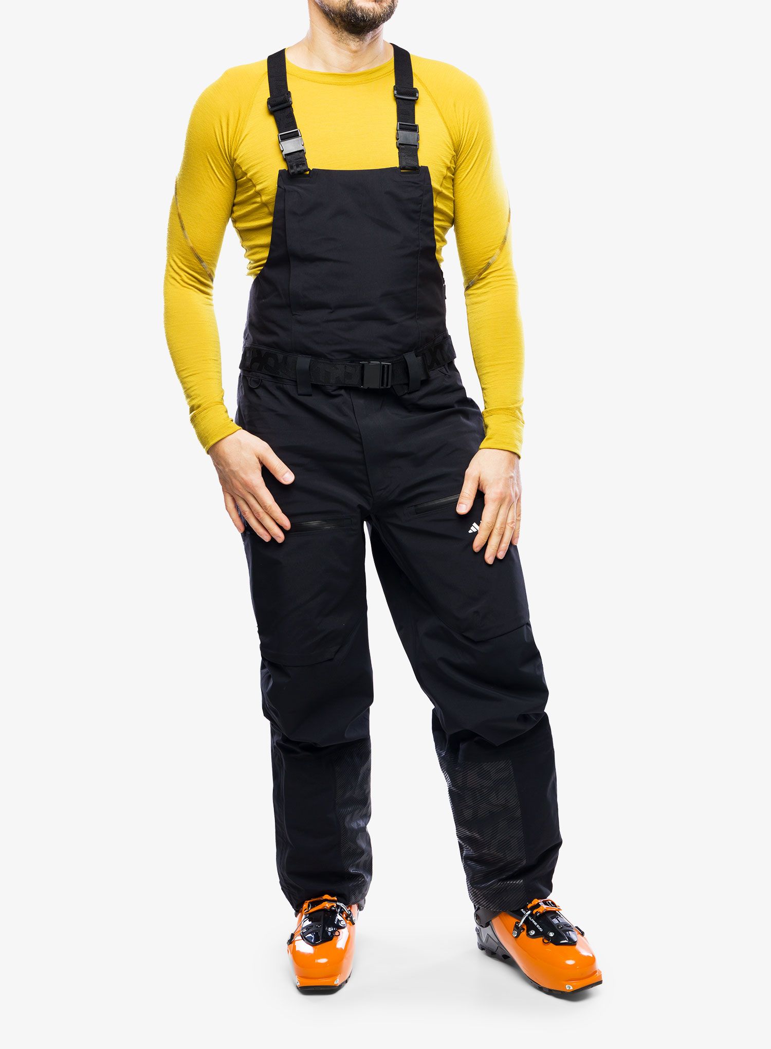 Hlače za turno smučanje adidas TERREX Techrock 3L GORE-TEX Bib Pants - black