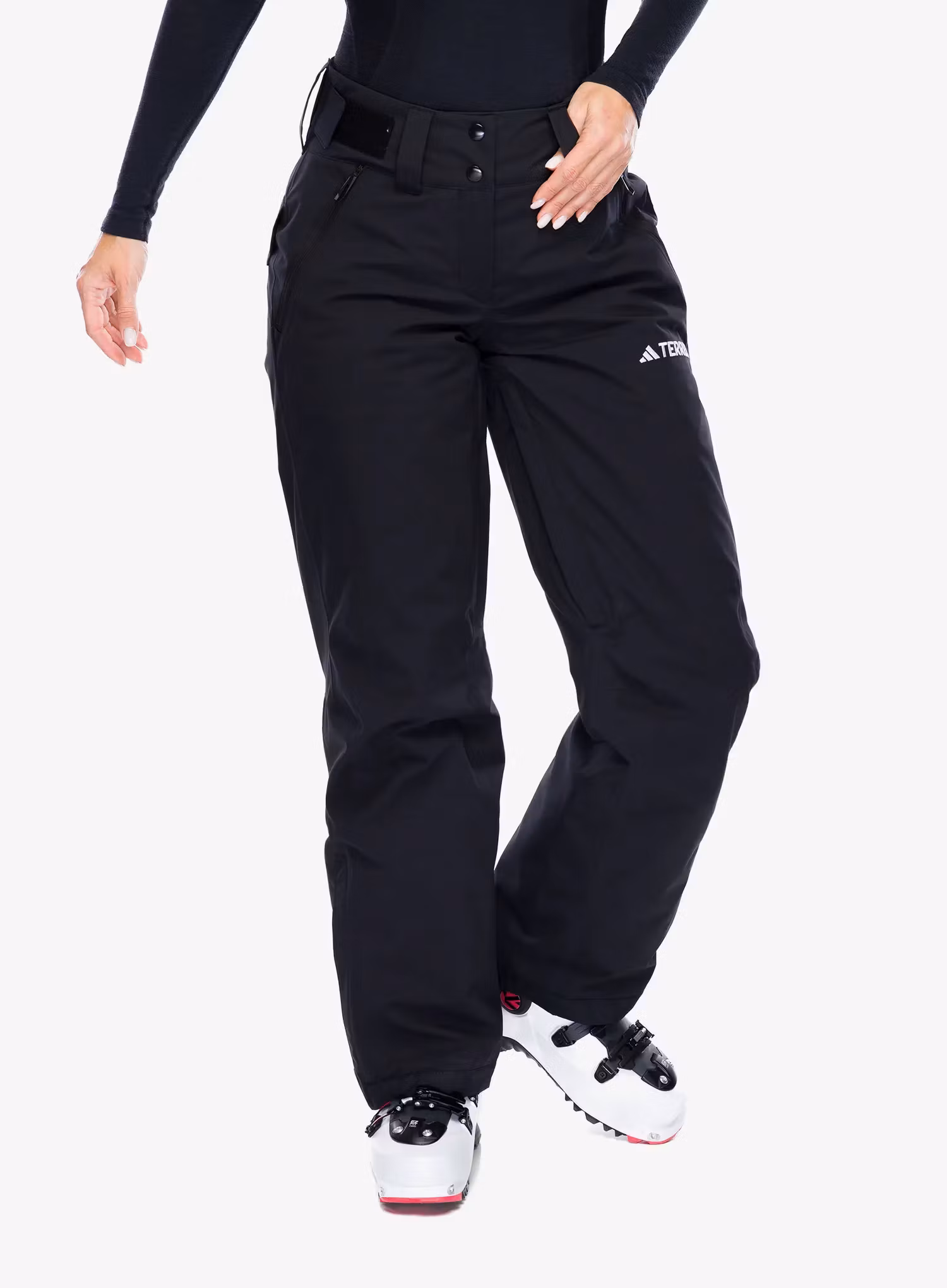 Ženske smučarske hlače adidas TERREX Xperior 2L Insulated Stretch Pants - black/white