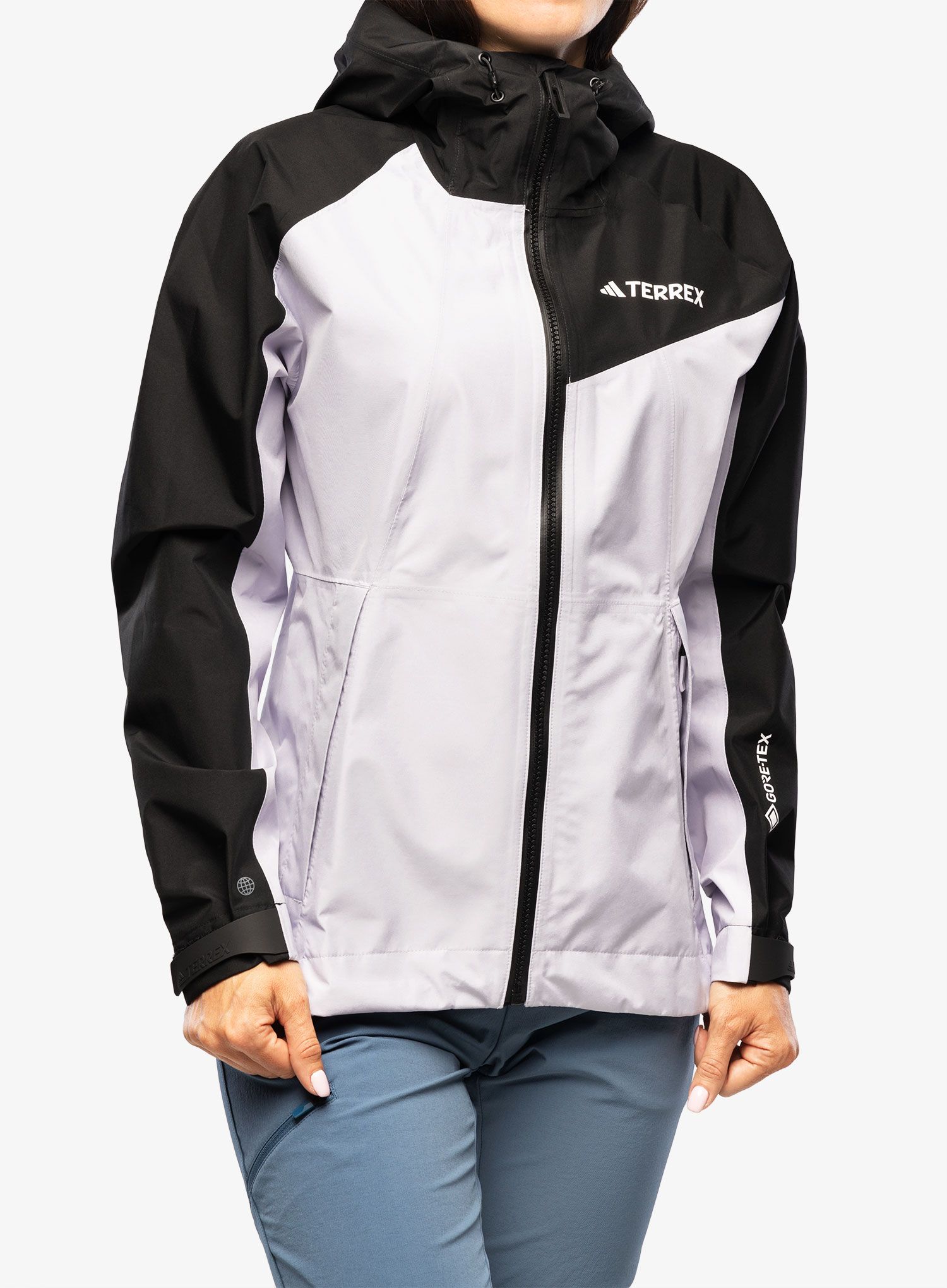 Ženska hardshell jakna adidas TERREX Xperior GORE-TEX Paclite Rain Jacket - silver dawn/black