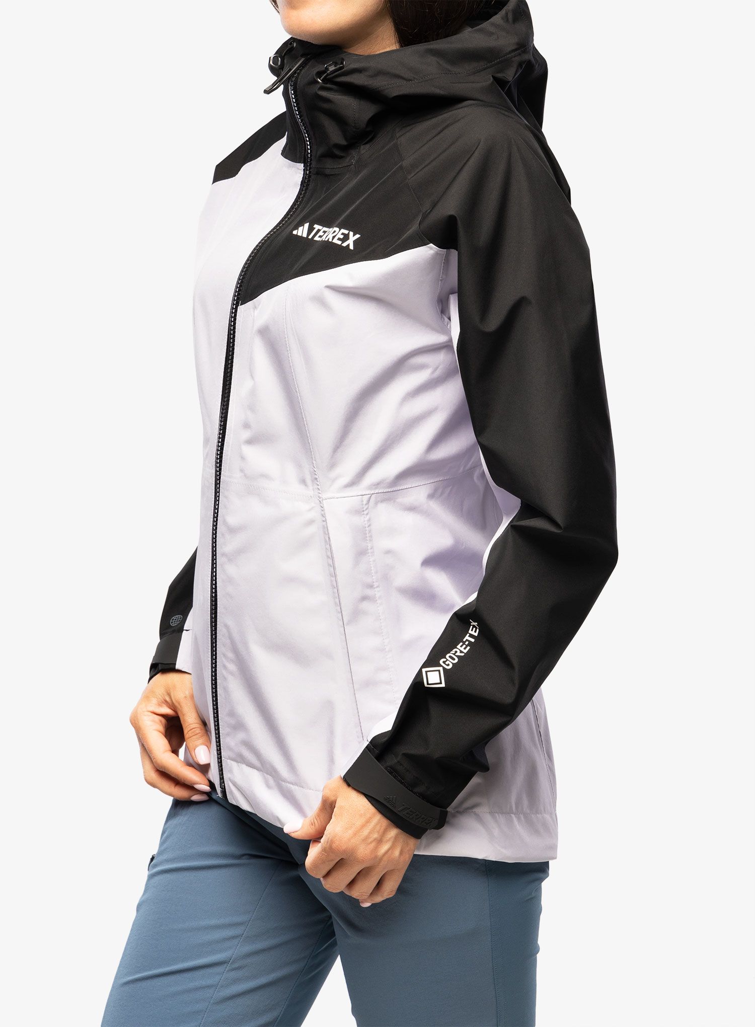 Ženska hardshell jakna adidas TERREX Xperior GORE-TEX Paclite Rain Jacket - silver dawn/black