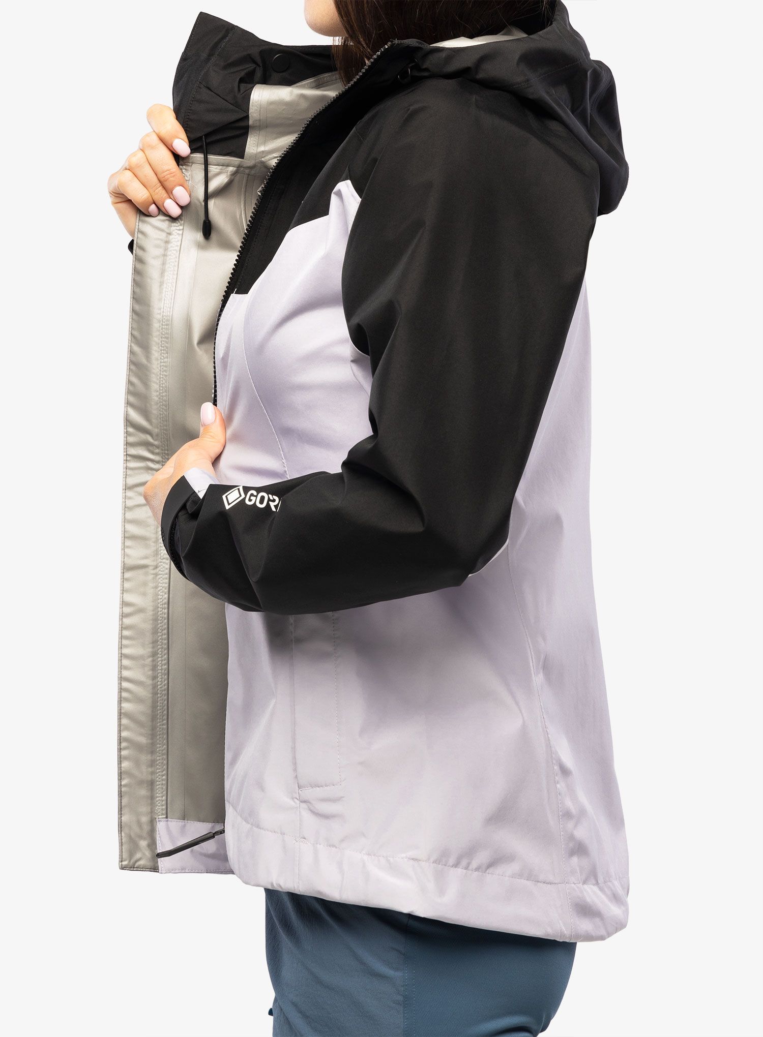 Ženska hardshell jakna adidas TERREX Xperior GORE-TEX Paclite Rain Jacket - silver dawn/black
