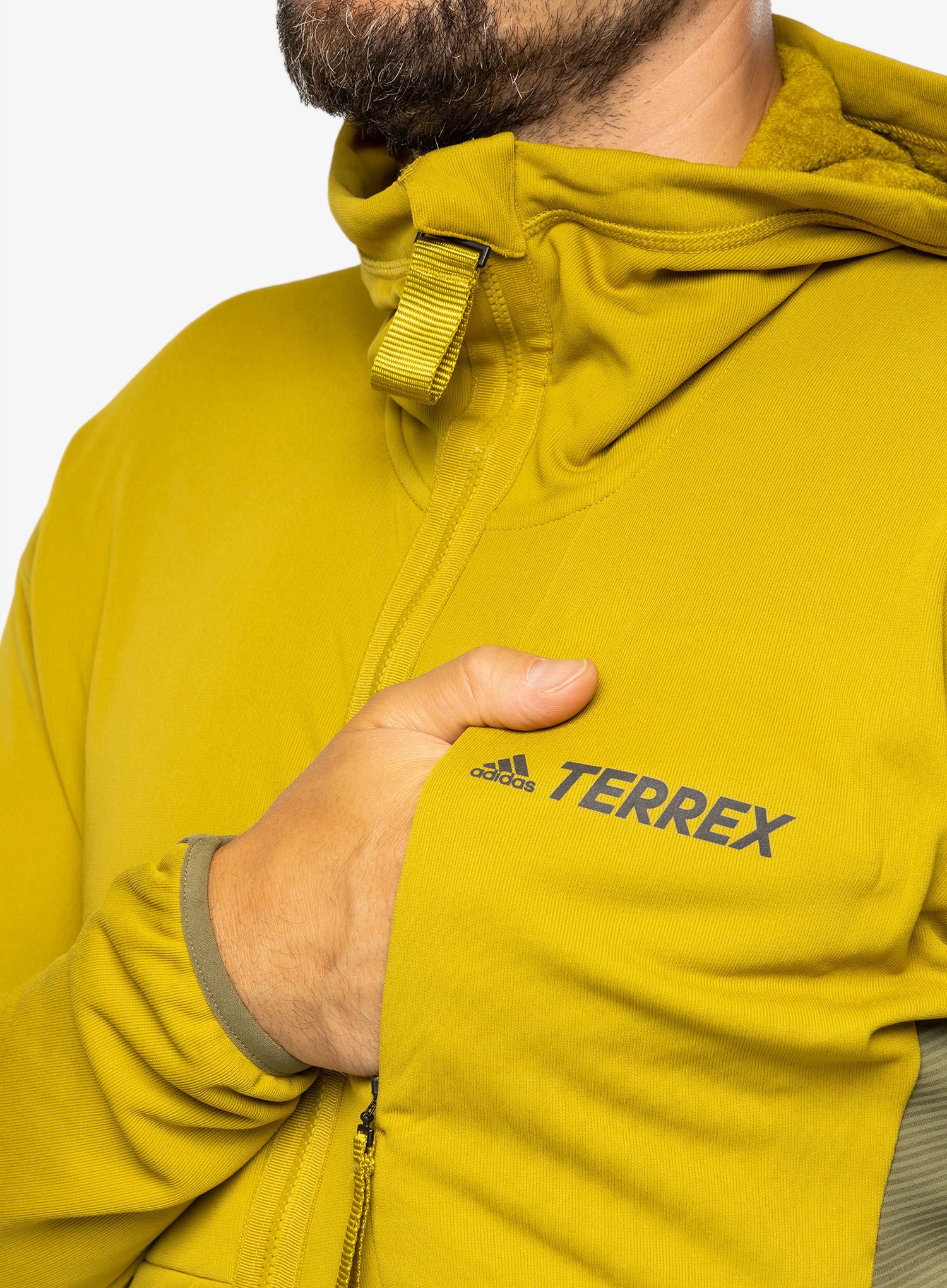 Jopica s kapuco adidas TERREX Zupahike Hooded Fleece Jacket - pulse olive