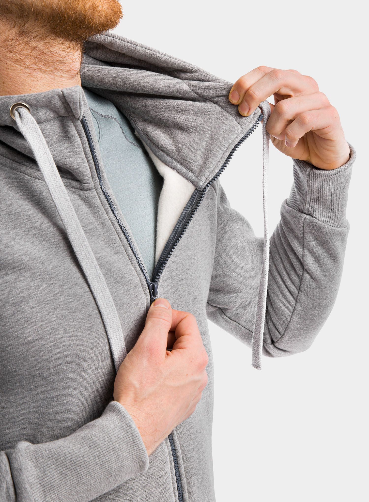 Jopica s kapuco Majesty Super Zipped Hoodie - grey