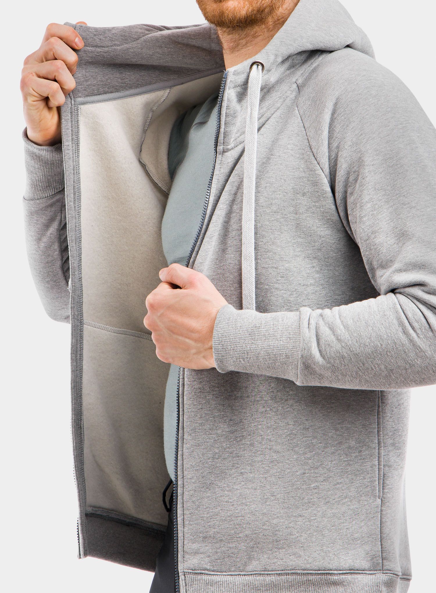 Jopica s kapuco Majesty Super Zipped Hoodie - grey
