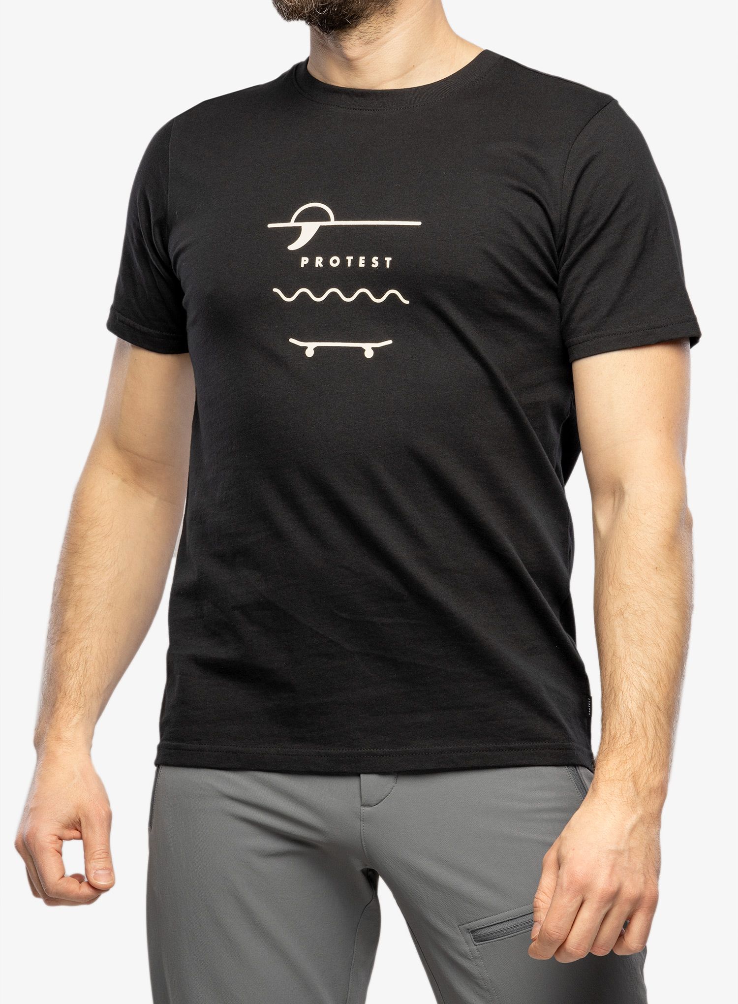 Bombažna majica Protest Prtahaird T-Shirt - true black