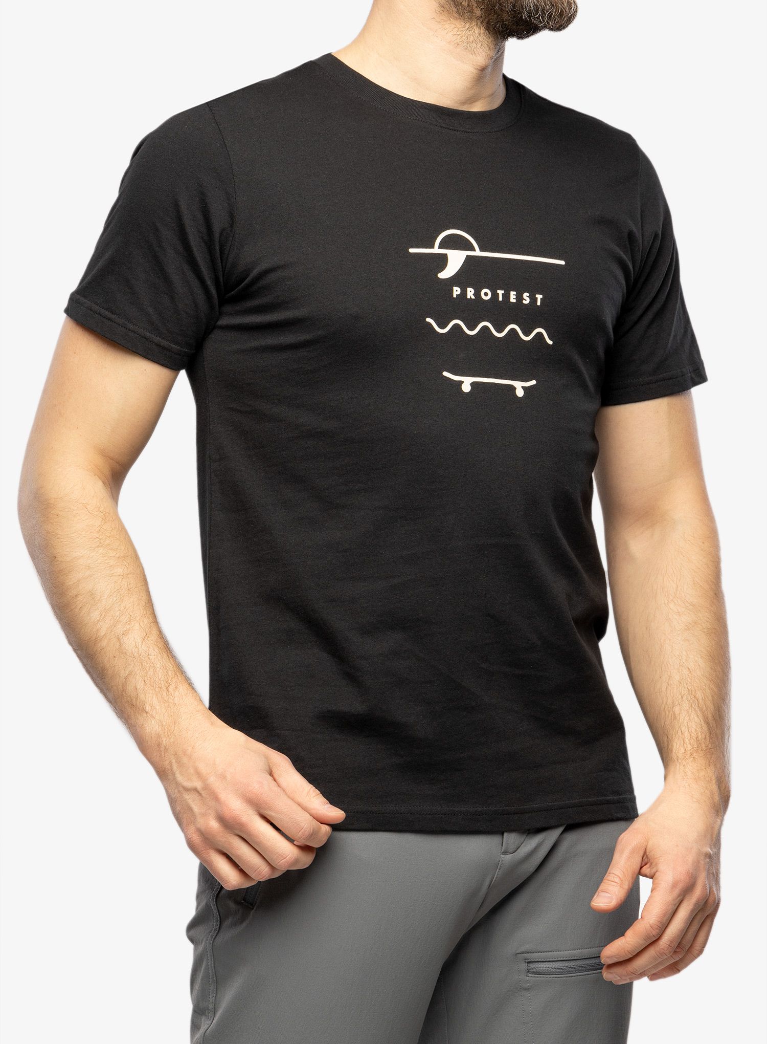 Bombažna majica Protest Prtahaird T-Shirt - true black