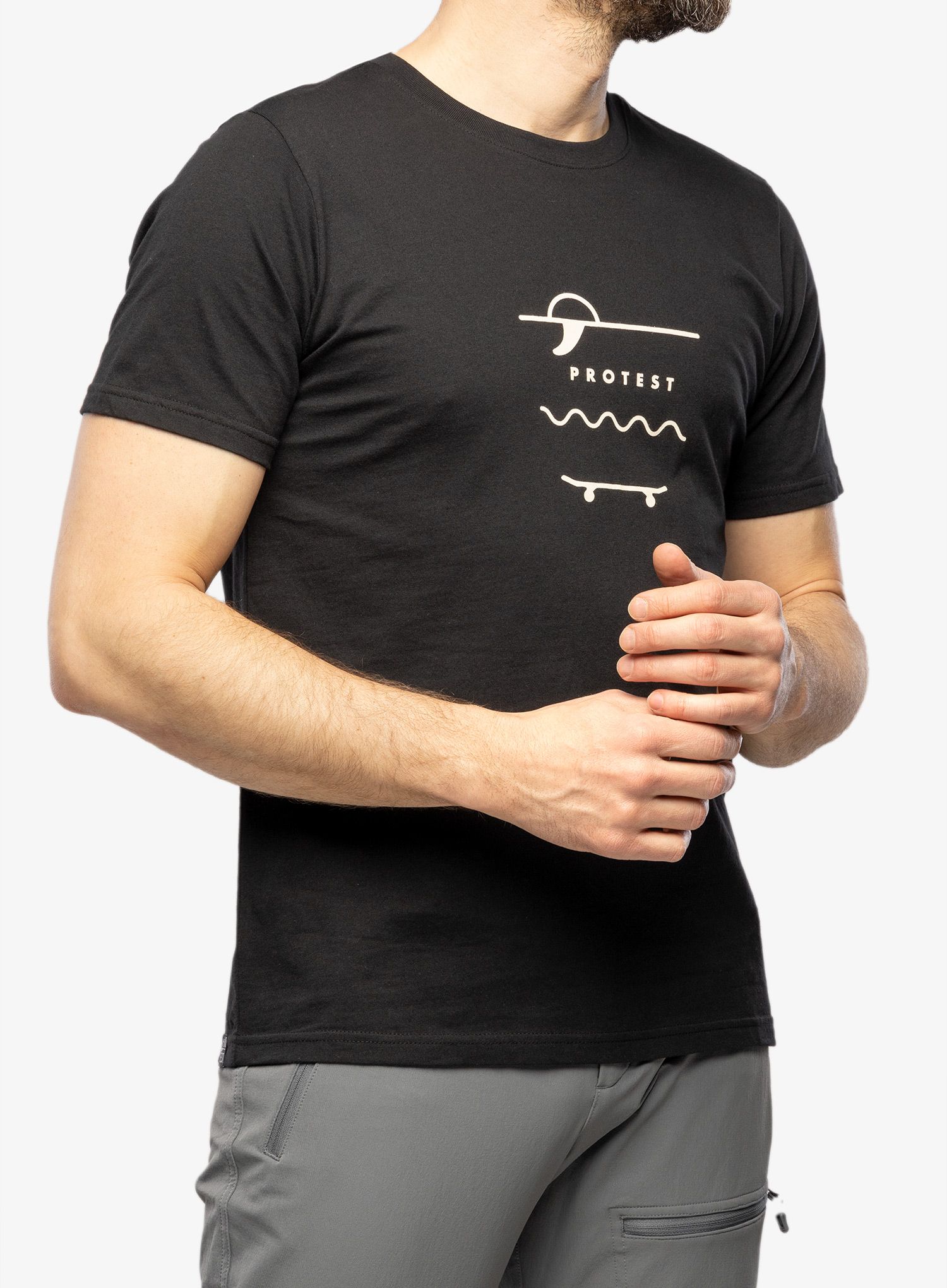 Bombažna majica Protest Prtahaird T-Shirt - true black
