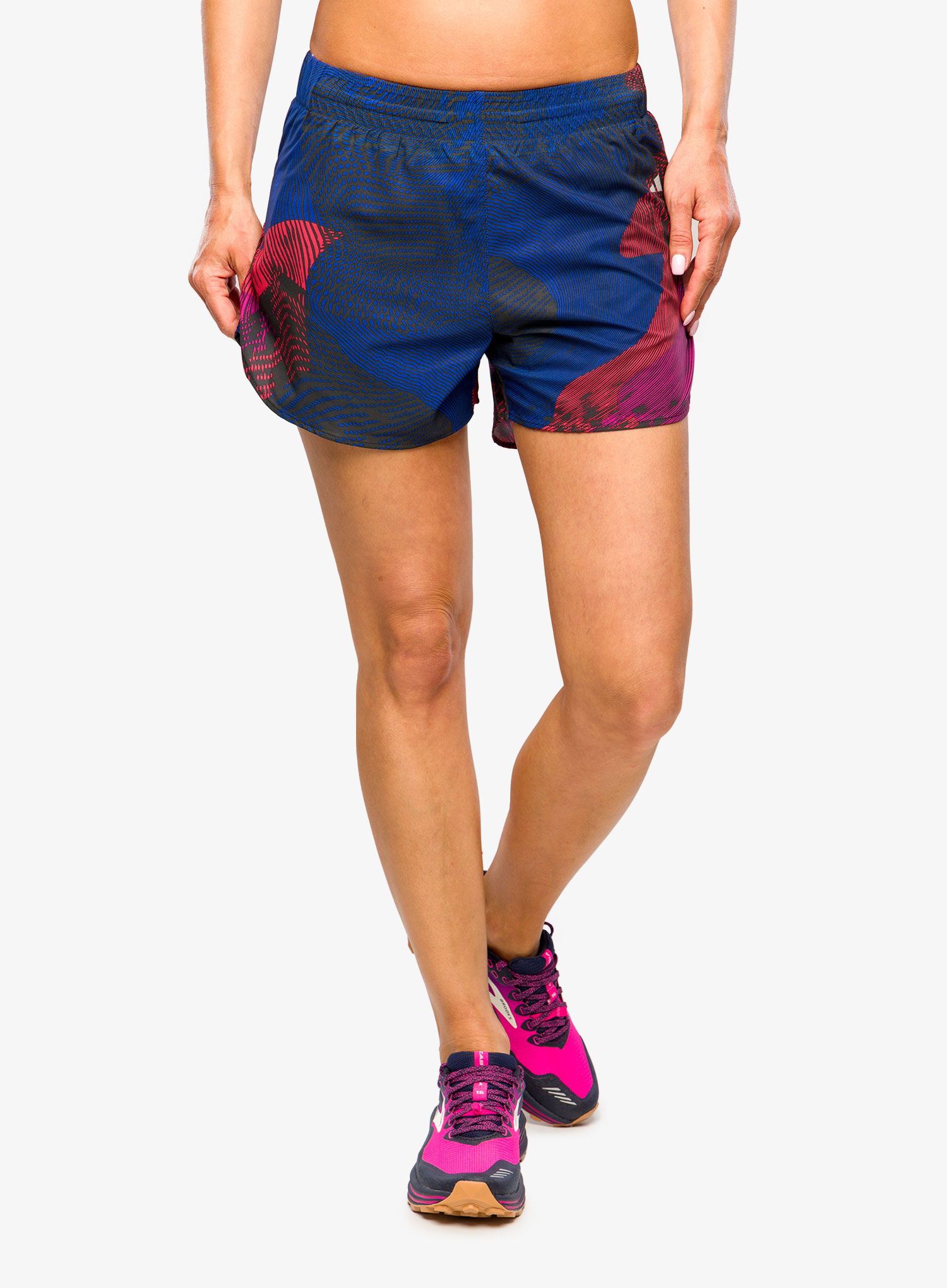 Ženske tekaške kratke hlače adidas Adizero Split Shorts - black/fuschia