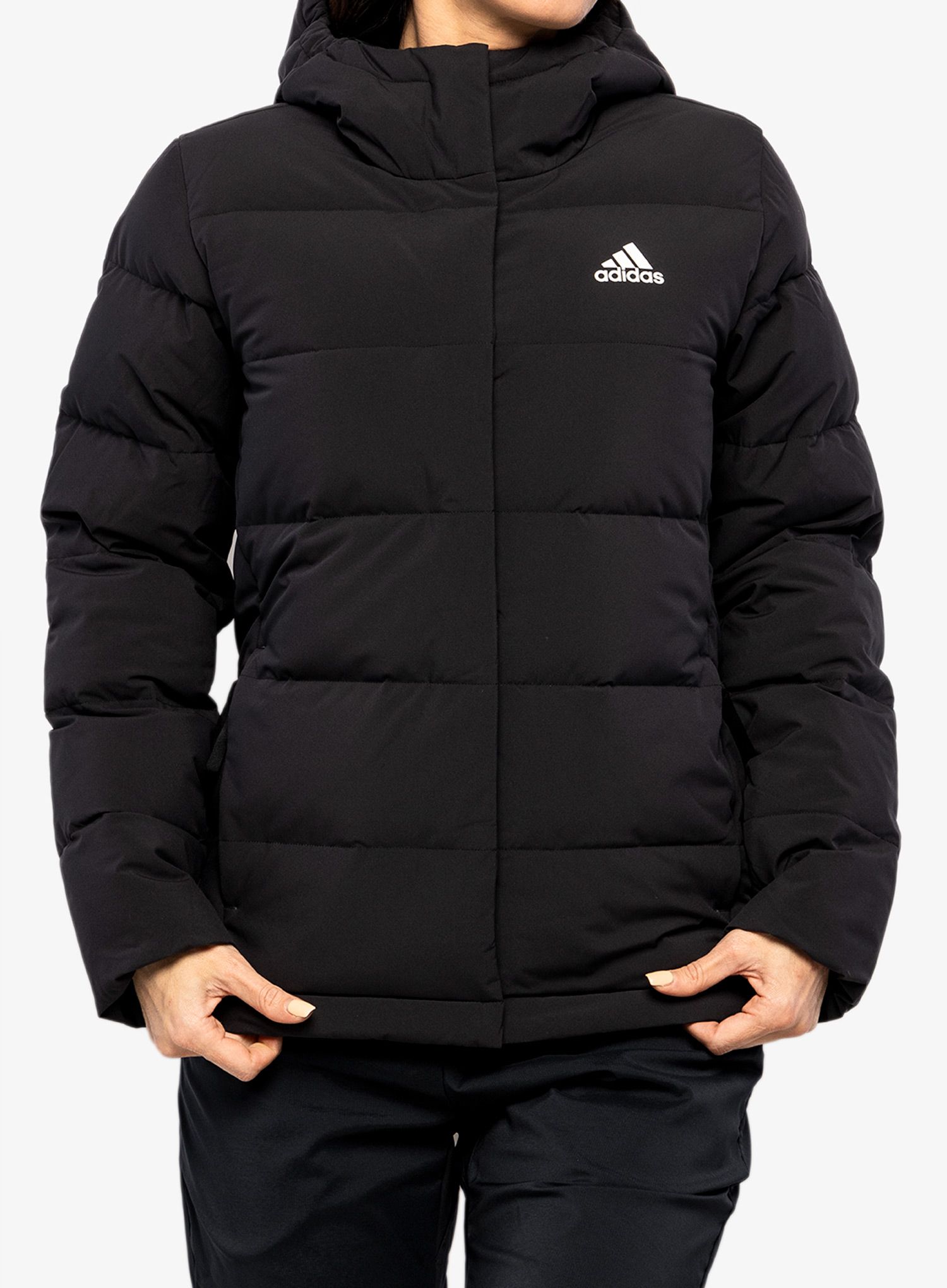 Ženska puhovka adidas Helionic Hooded Jacket - black