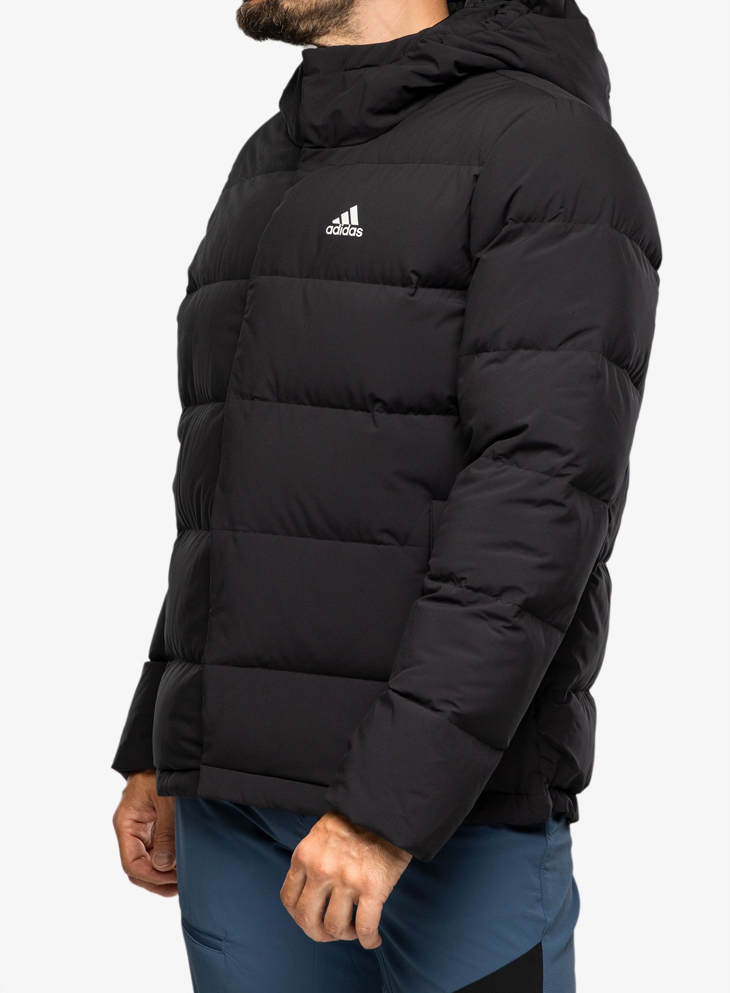 Puhovka adidas Helionic Hooded Jacket - black