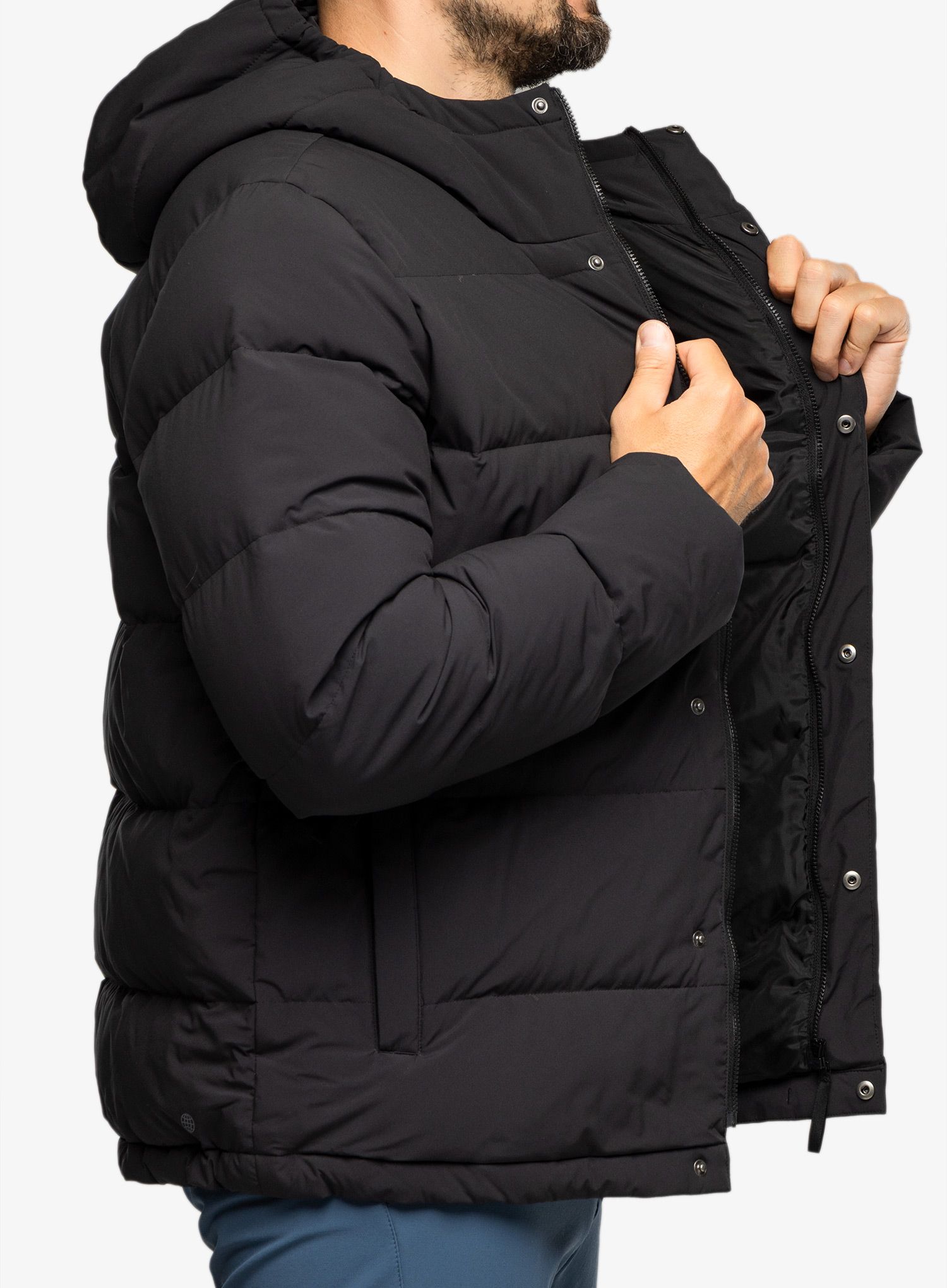 Puhovka adidas Helionic Hooded Jacket - black