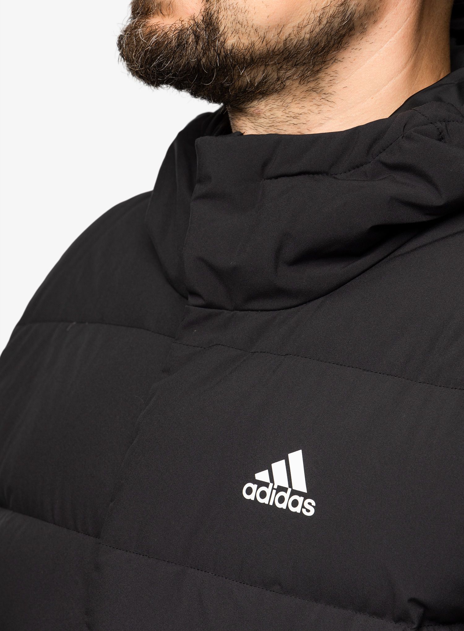 Puhovka adidas Helionic Hooded Jacket - black