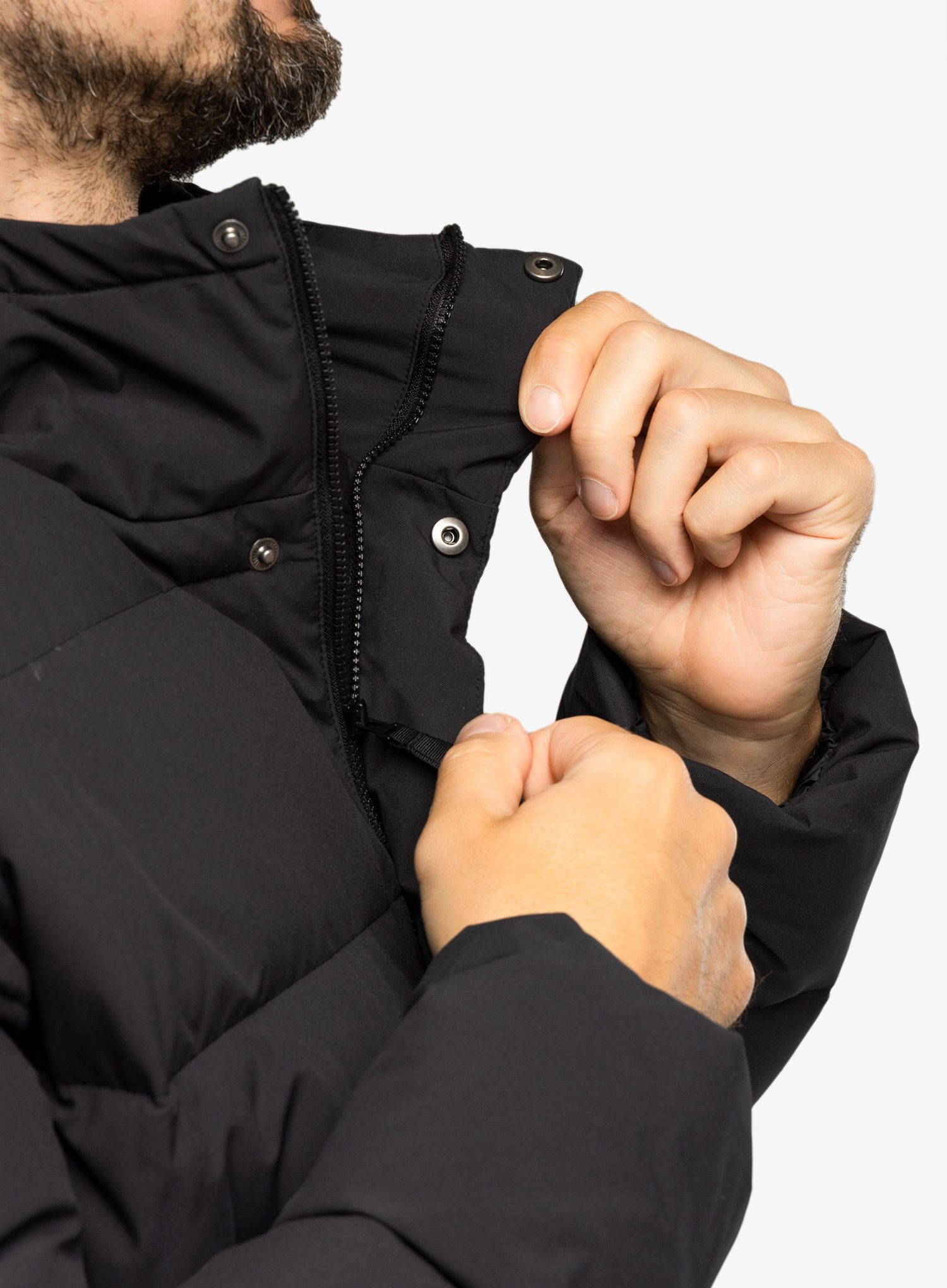 Puhovka adidas Helionic Hooded Jacket - black