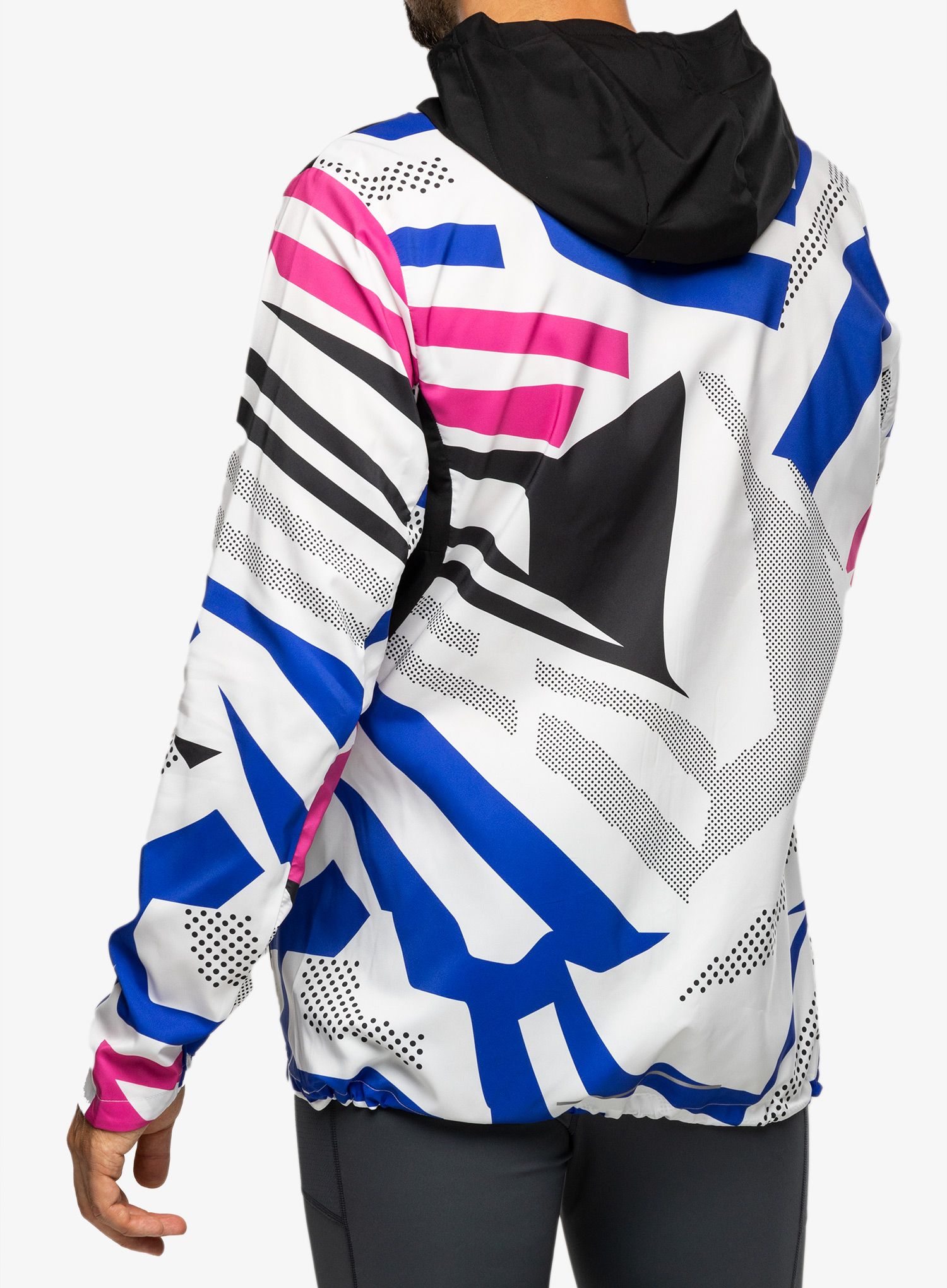 Tekaška jakna adidas Own The Run Seasonal Jacket - black/white/fuschia