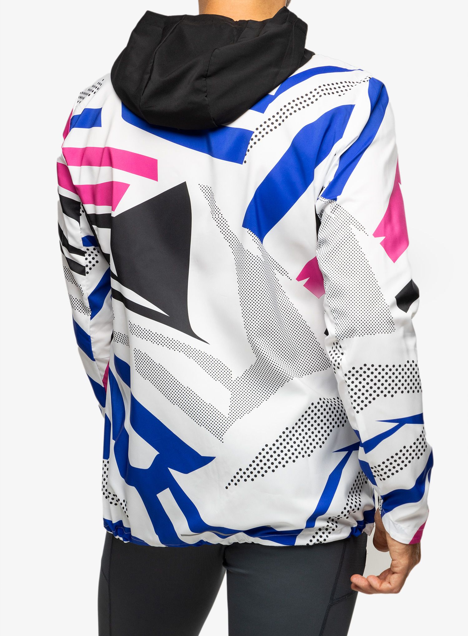 Tekaška jakna adidas Own The Run Seasonal Jacket - black/white/fuschia