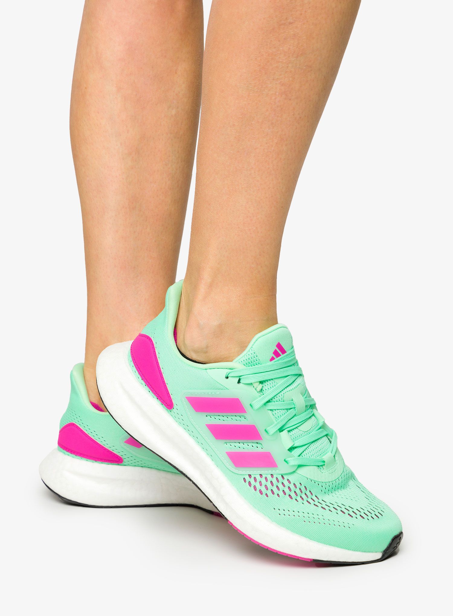Ženski tekaški čevlji adidas Pureboost 22 - mint/fuschia/white