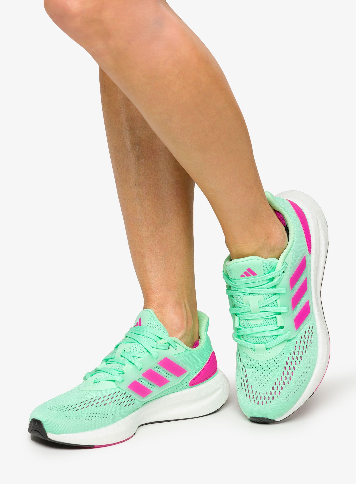 Ženski tekaški čevlji adidas Pureboost 22 - mint/fuschia/white
