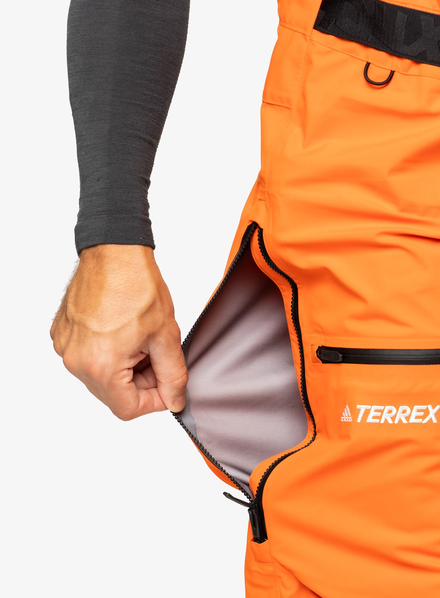 Moške hlače adidas TERREX 3L GORE-TEX Snow Bib - semi impact orange