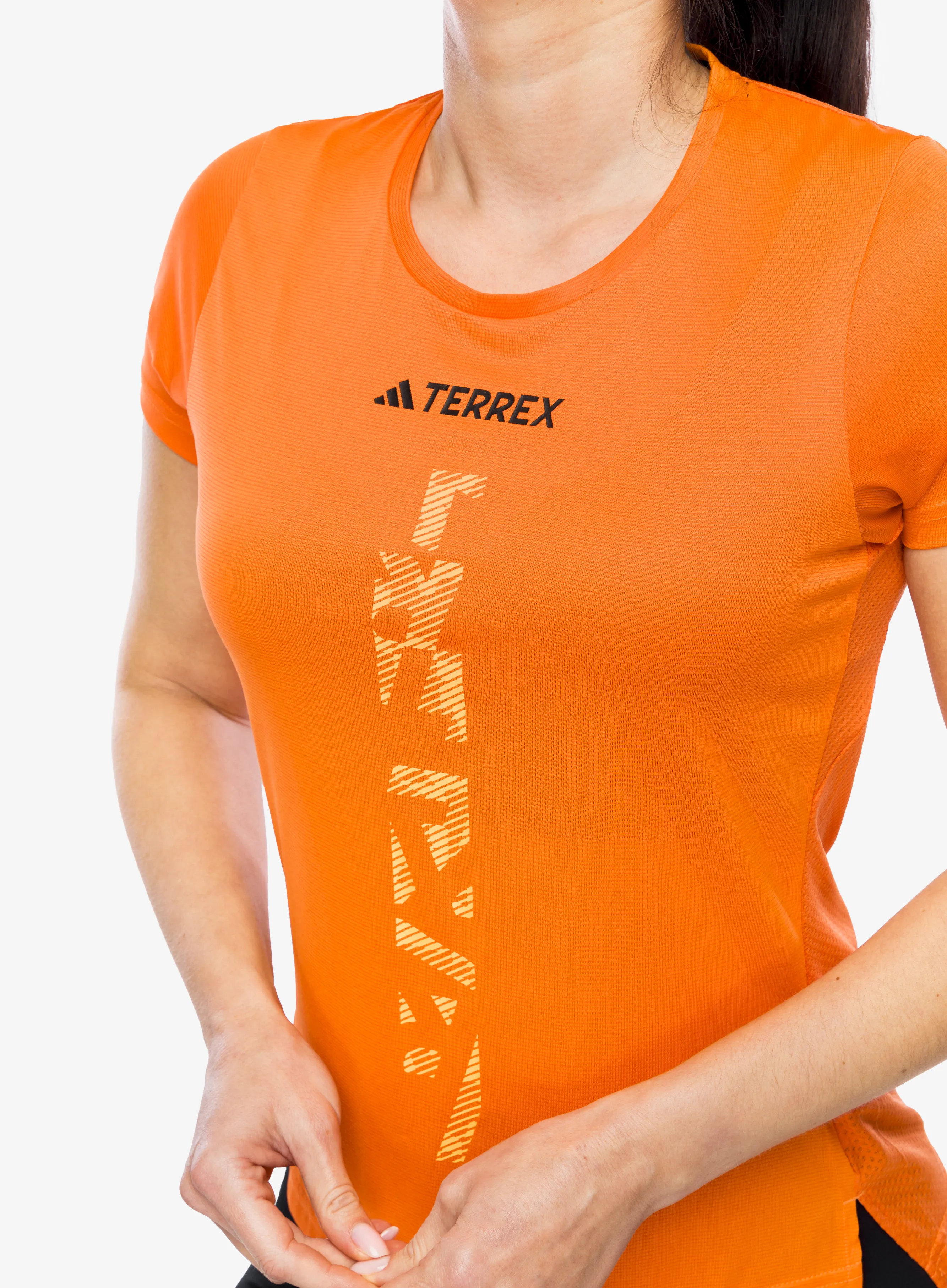 Ženska tekaška majica adidas TERREX Agravic Trail Running T-Shirt - semi impact orange