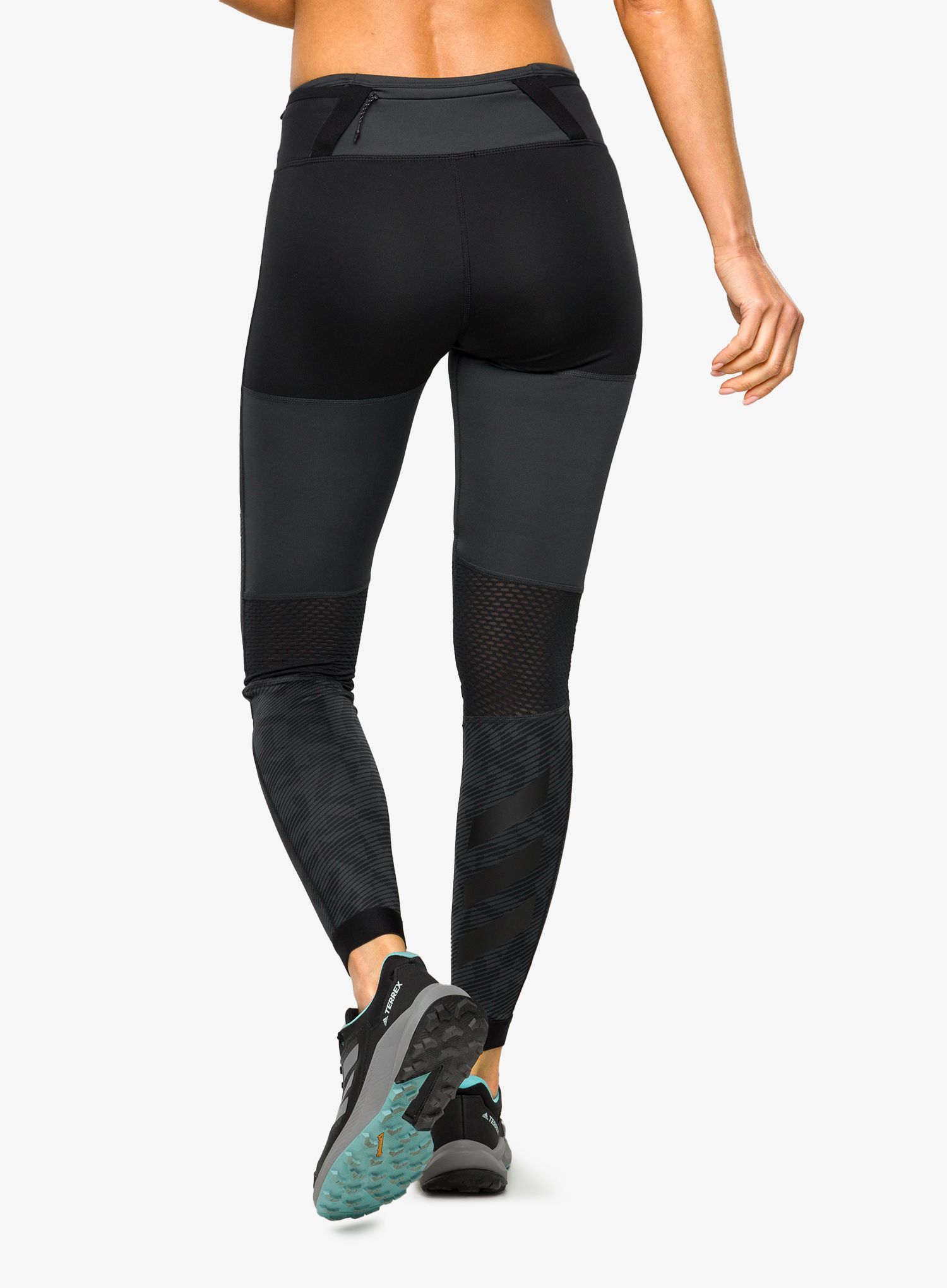 Ženske tekaške pajkice adidas TERREX Agravic Trail Running Tights - carbon