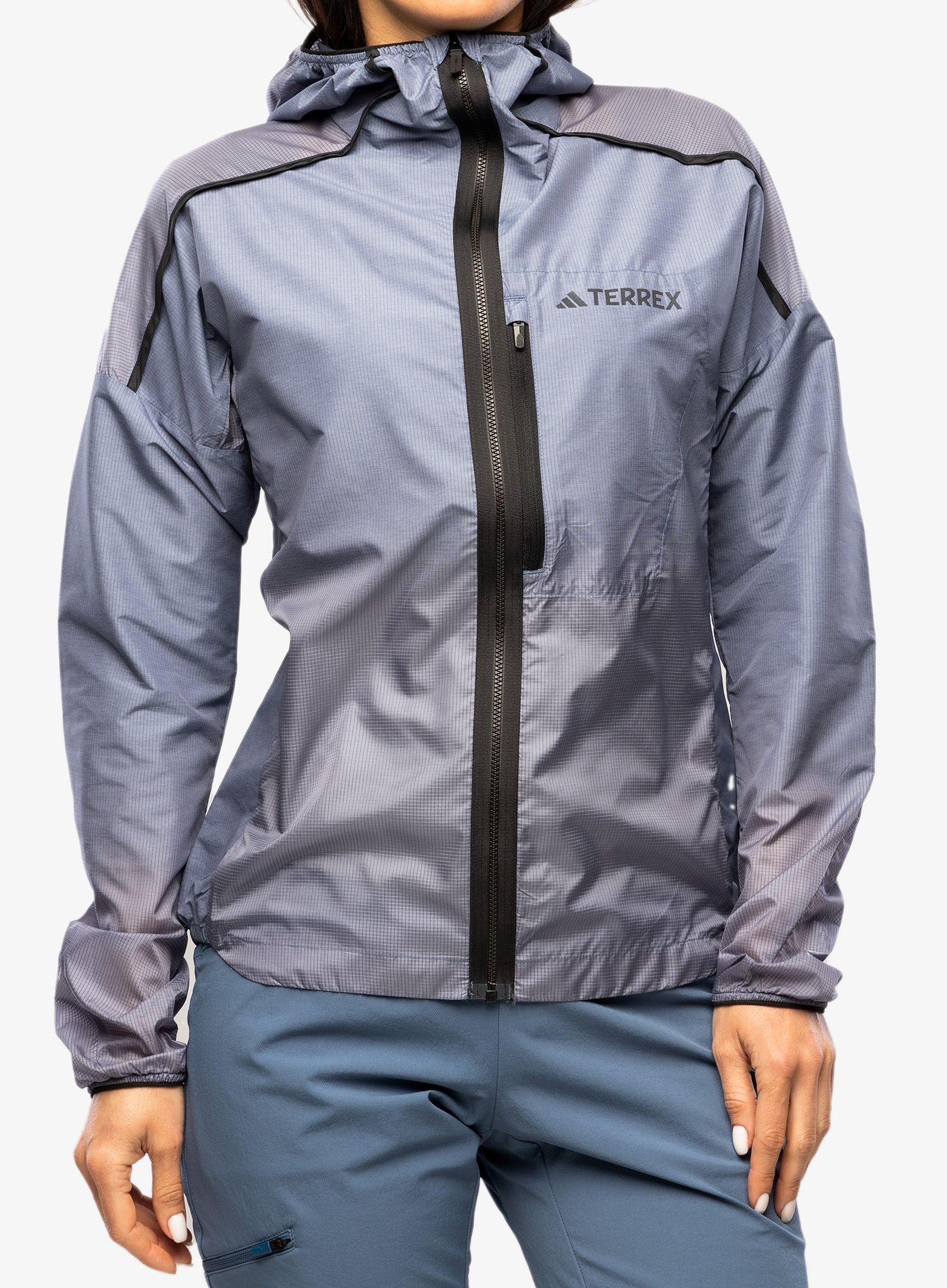 Ženska tekaška jakna adidas TERREX Agravic Windweave Windbreaker - wonder steel