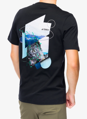 Bombažna majica adidas TERREX Back Graphic T-Shirt - black