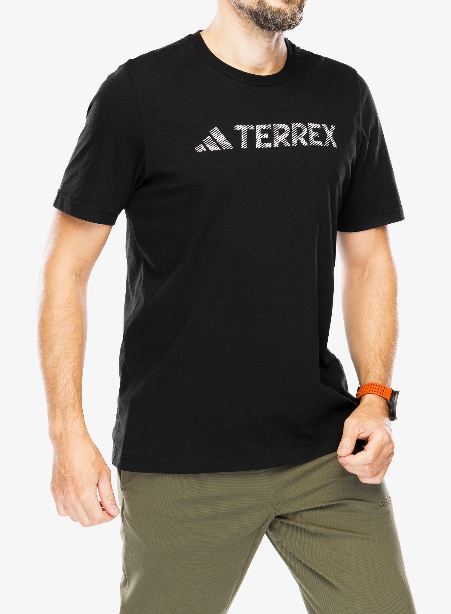 Bombažna majica adidas TERREX Classic Logo Tee - black
