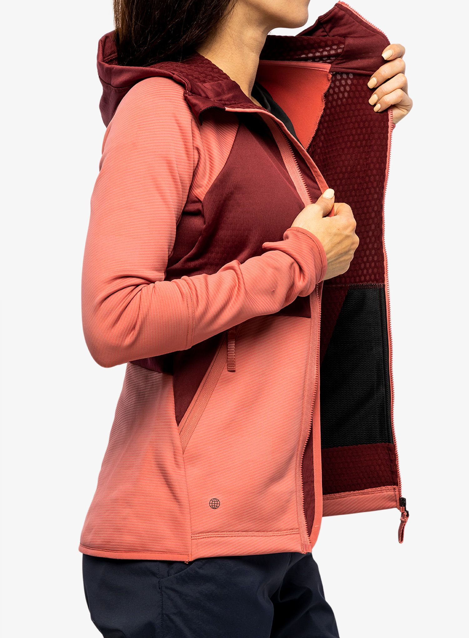 Jopica adidas TERREX Flooce Hooded Hiking Fleece - shadow red/wonder red