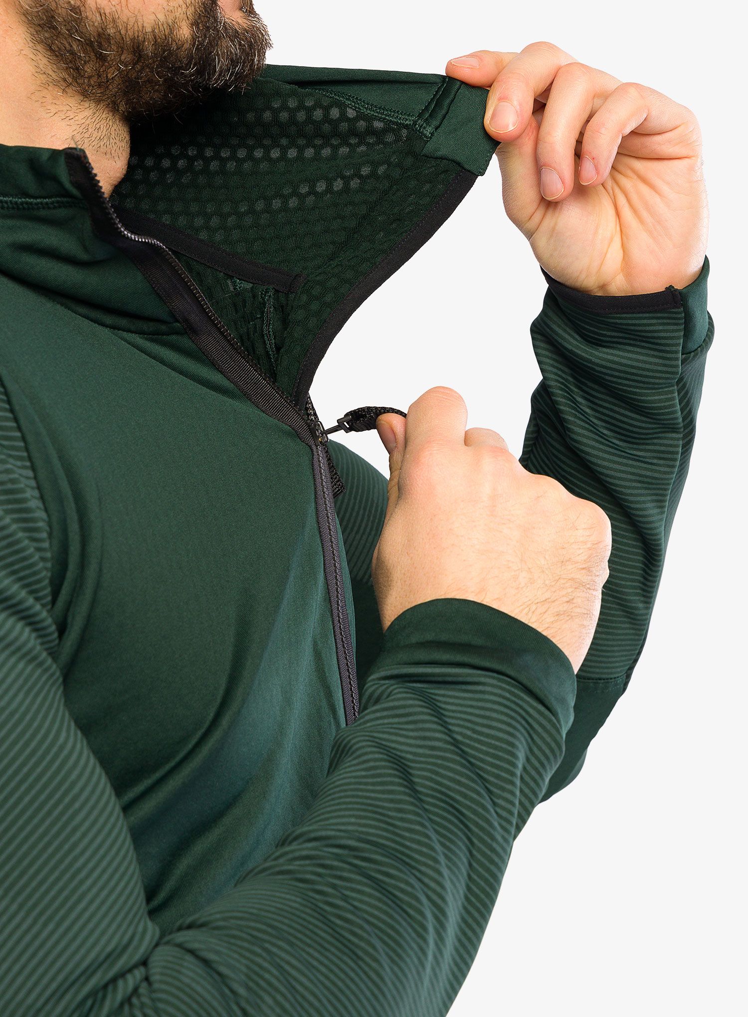 Jopica adidas TERREX Flooce Hooded Hiking Fleece - shadow green