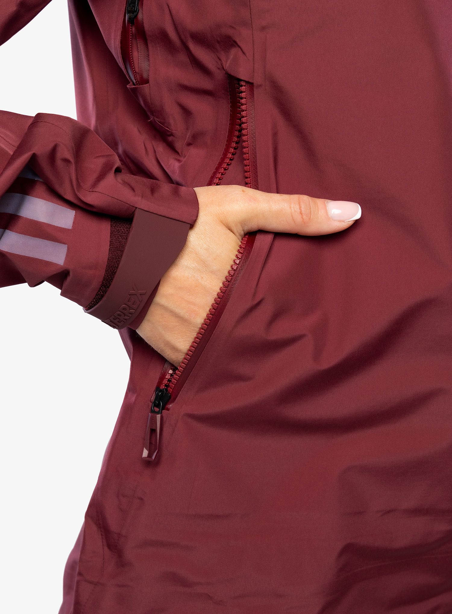 Ženske GORE-TEX jakna adidas TERREX GORE-TEX Pro Jacket - shadow red