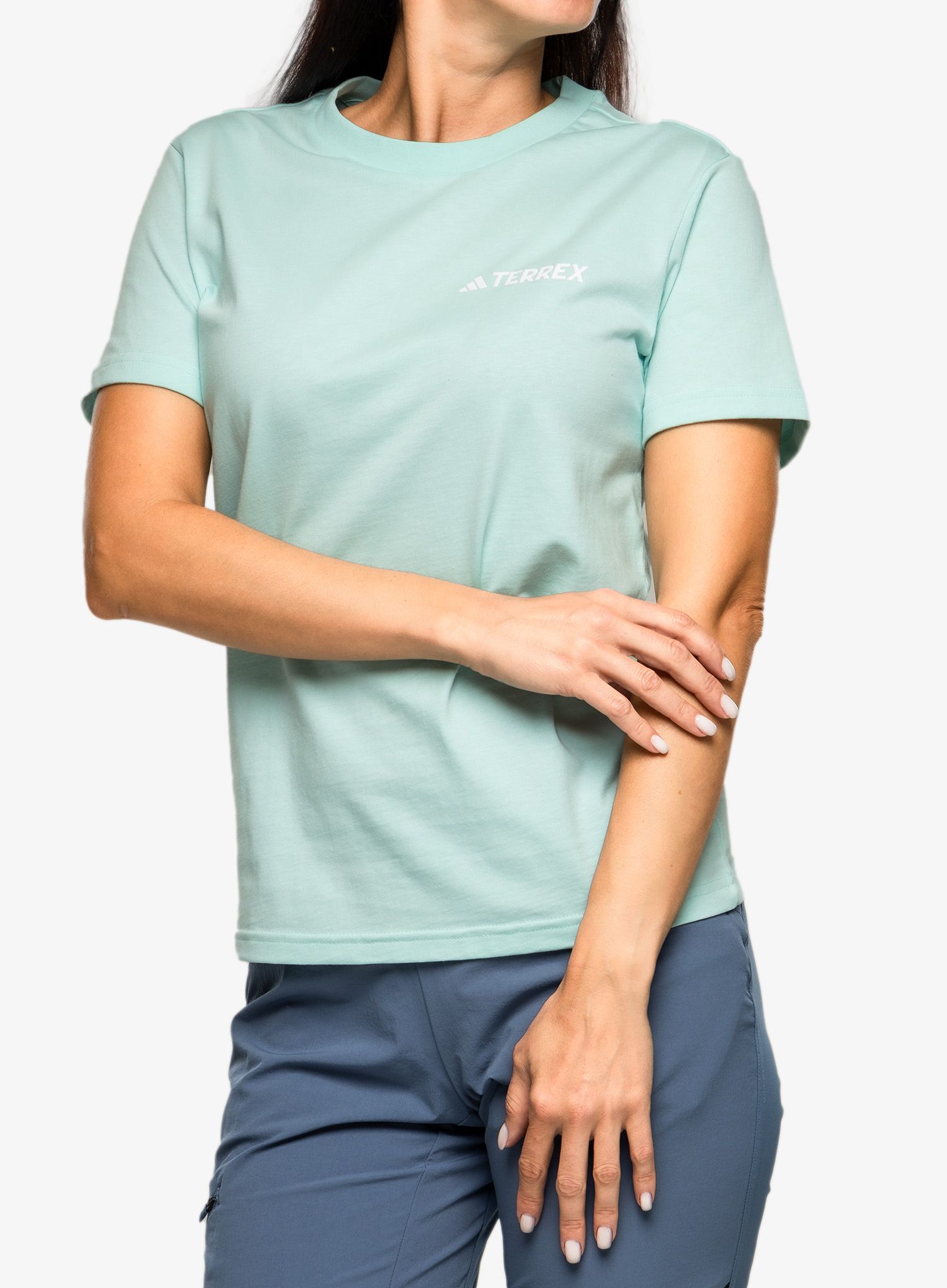 Ženska bombažna majica adidas TERREX Graphic Mtn 2.0 Tee - seflaq