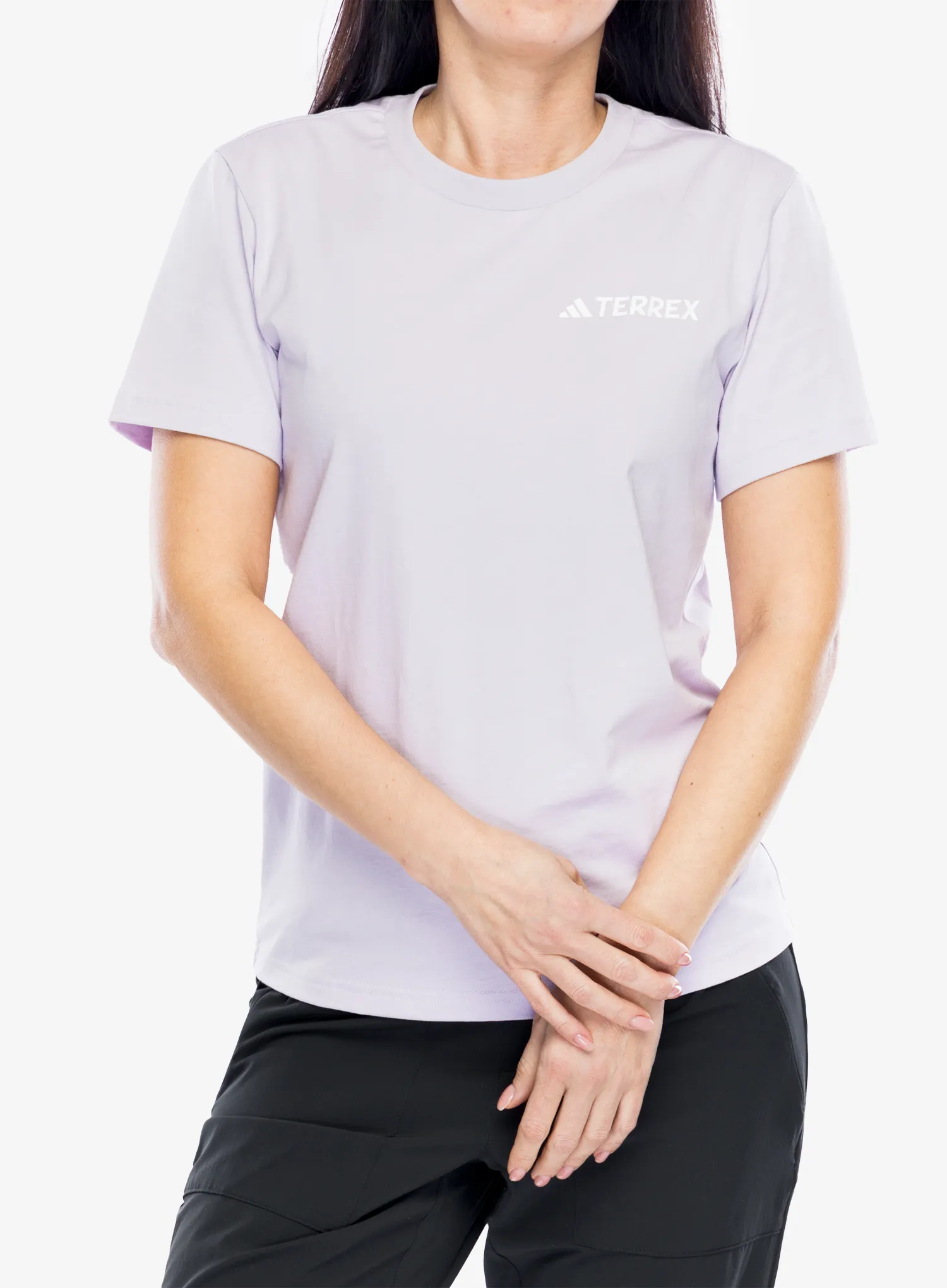 Ženska bombažna majica adidas TERREX Graphic T-Shirt - silver dawn