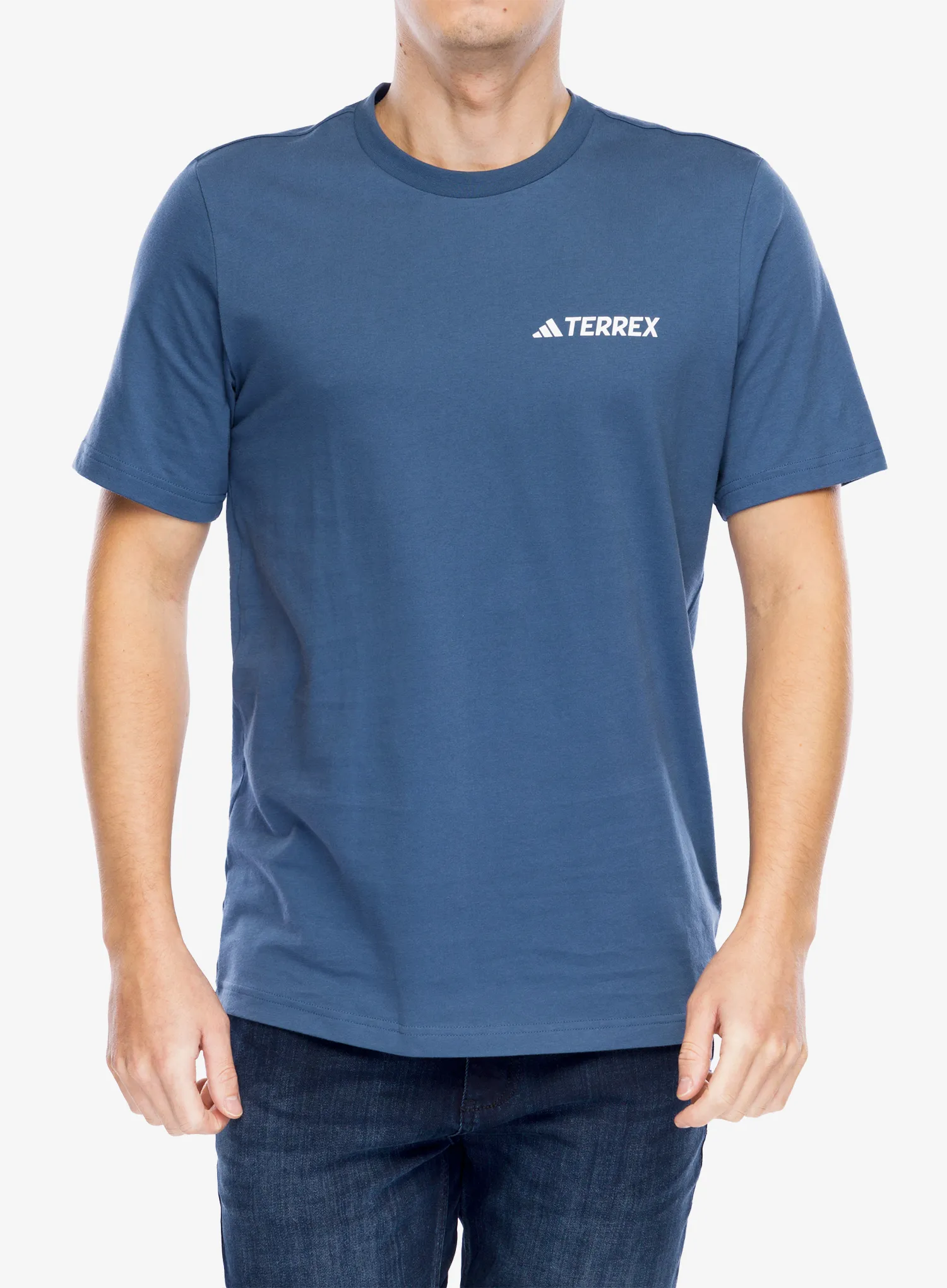 Bombažna majica adidas TERREX Graphic T-Shirt - wonder steel