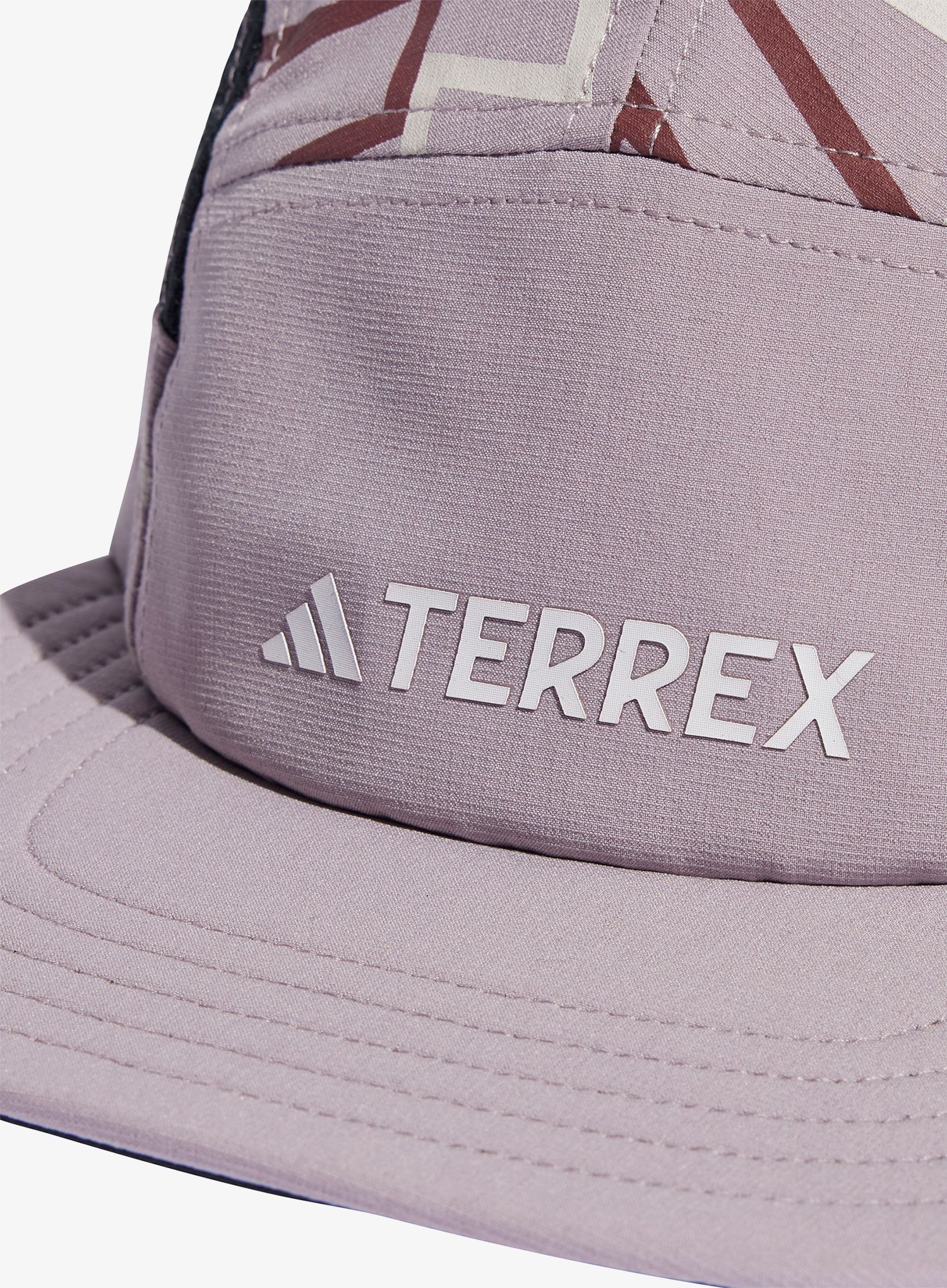 Tekaška kapa s šiltom adidas TERREX HEAT.RDY 5-Panel Graphic Cap - preloved fig/white/black