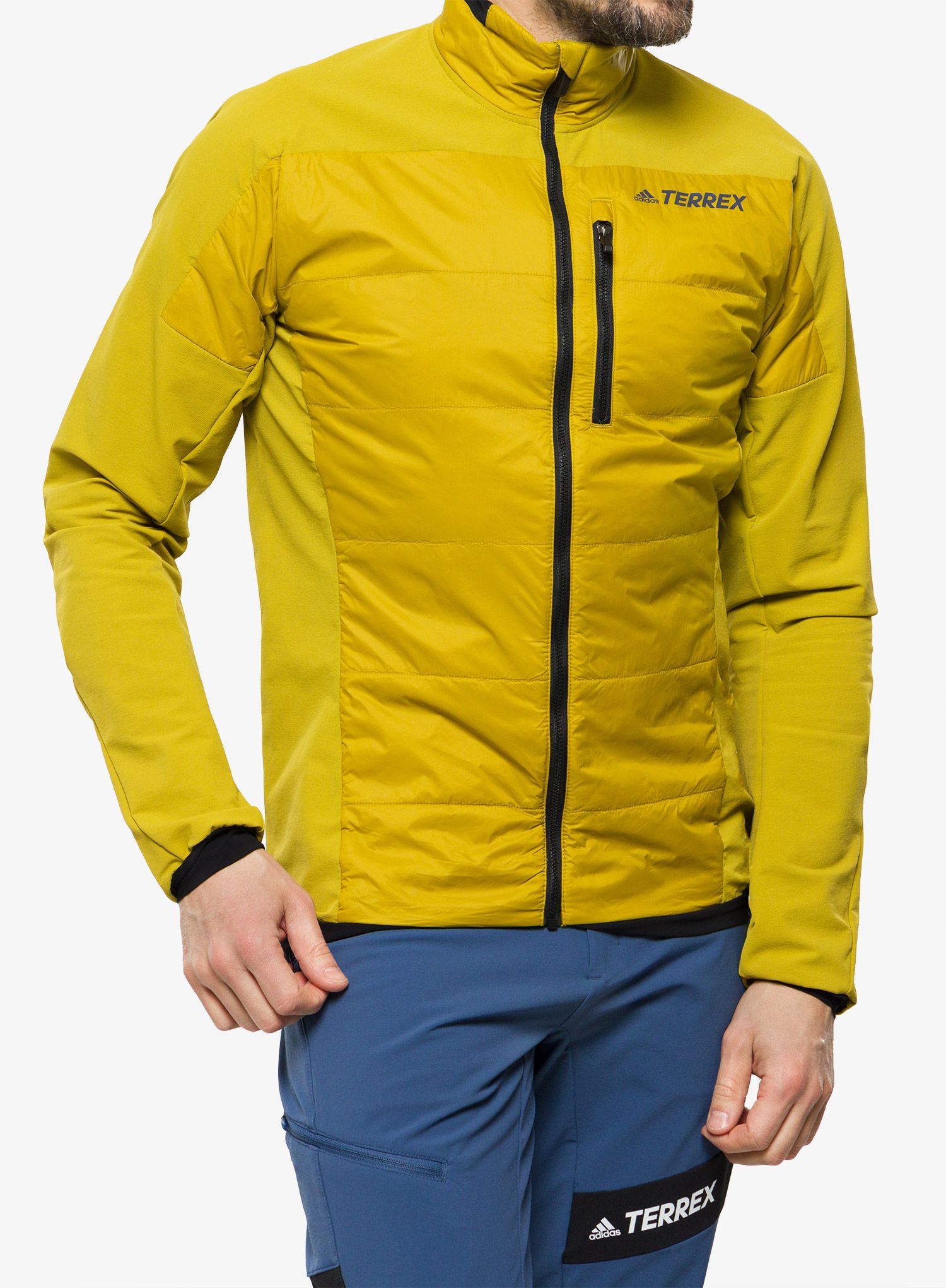 Hibridna jakna adidas TERREX Hybrid Insulation Jacket - pulse olive